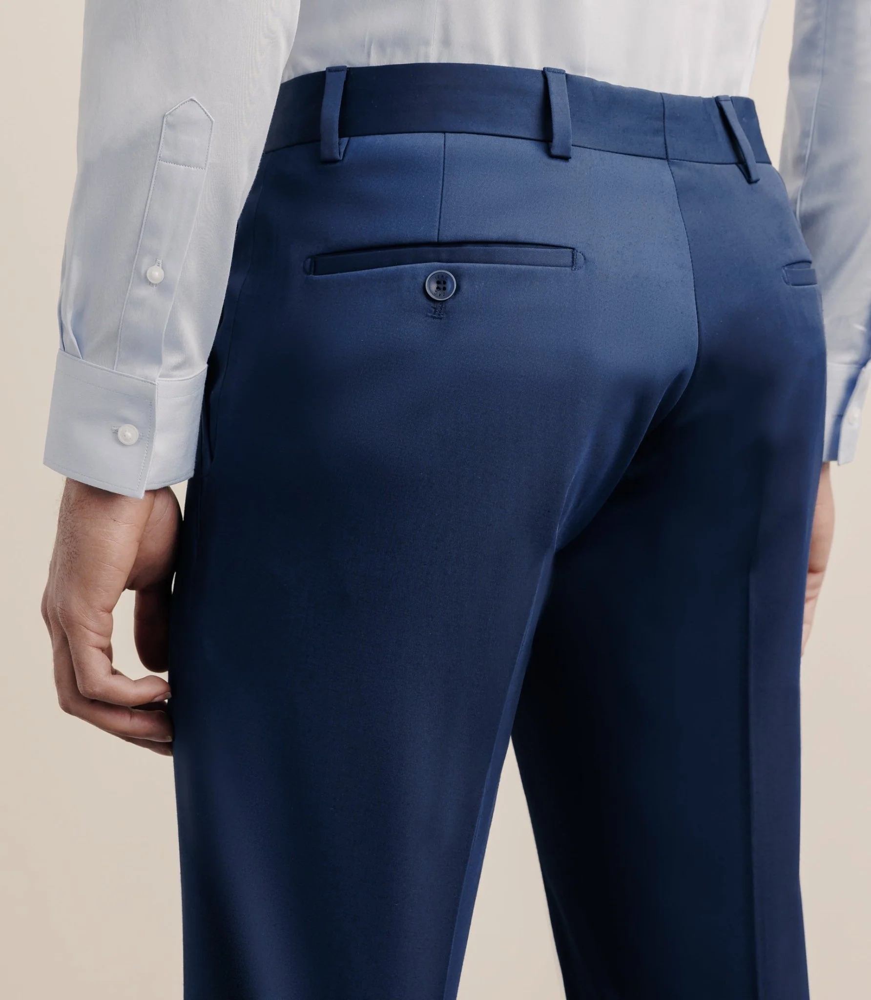 Pantalon en tissu technique bleu - Image 3