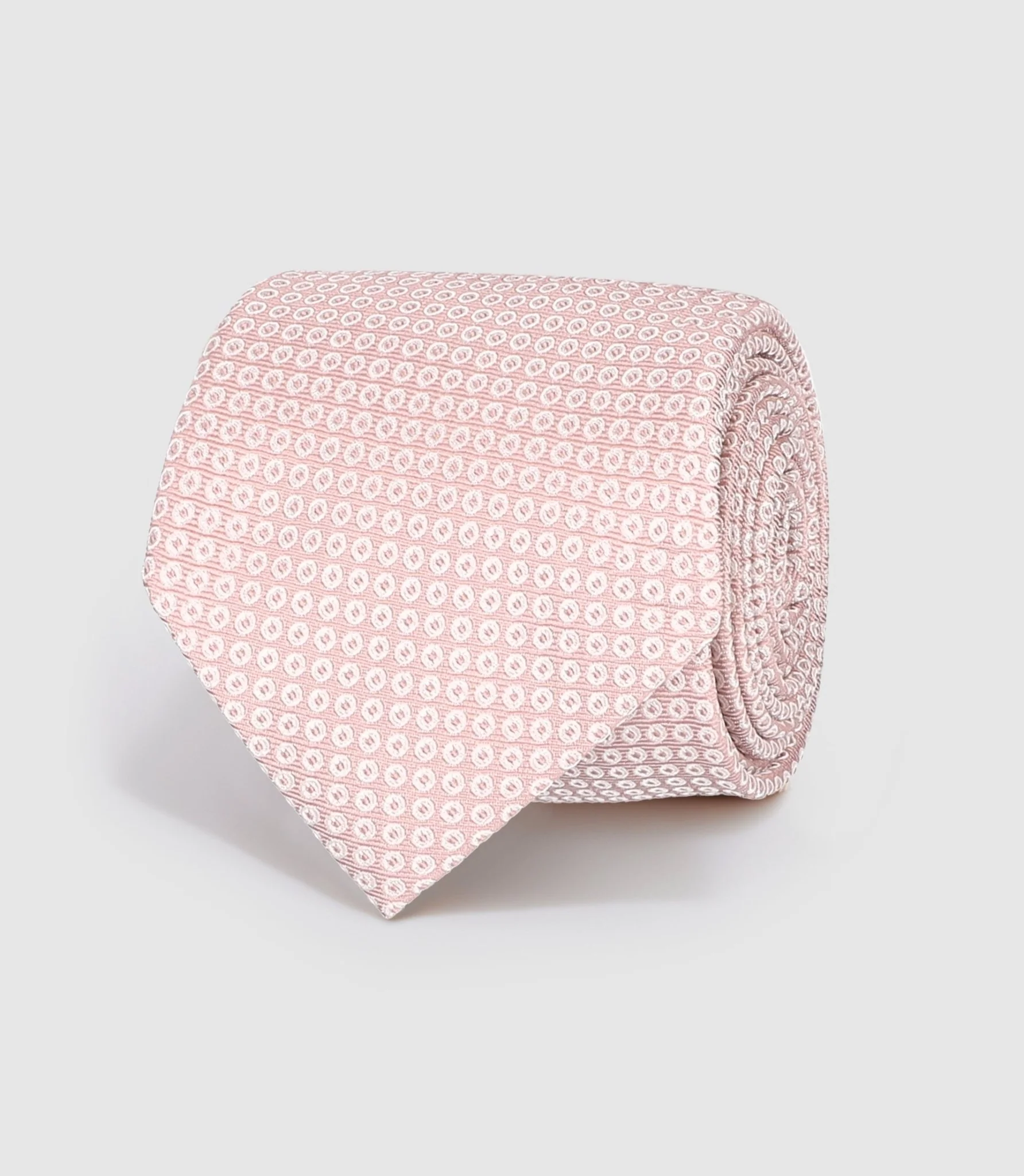 Cravate en soie rose à motifs ULLY - Image 2