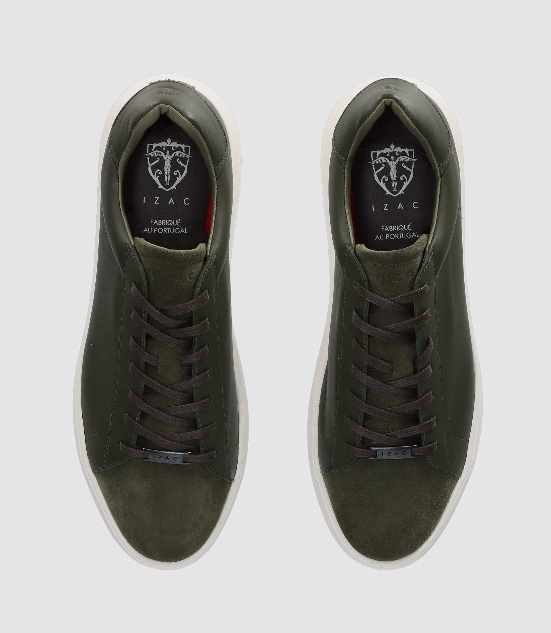 Sneakers en cuir kaki OLIVE - Image 3