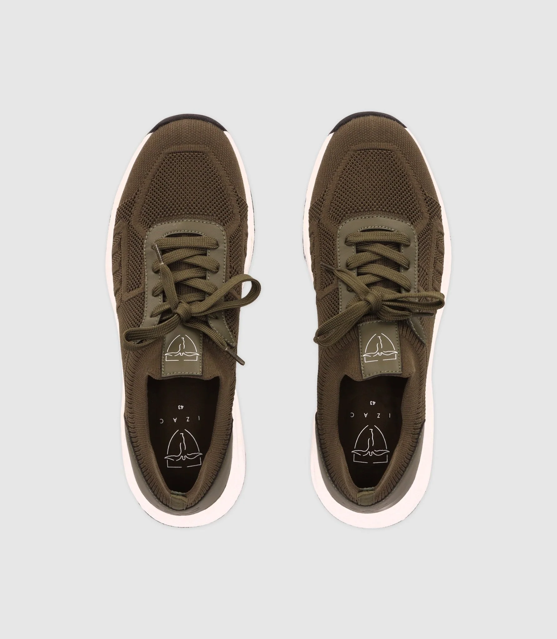 Chaussures sneakers en maille kaki - Image 6