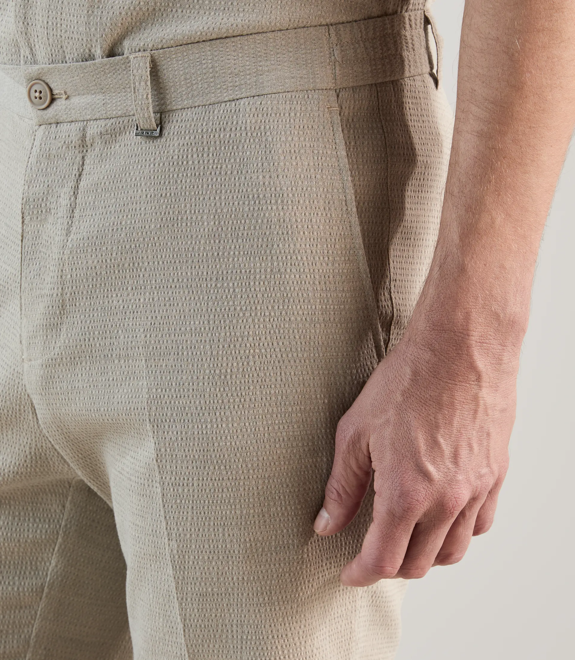 Bermuda à taille élastiquée beige - Image 2