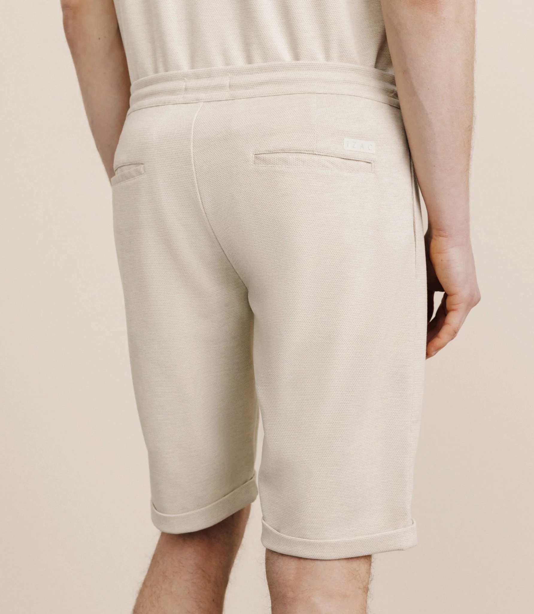 Bermuda avec cordon beige - Image 4