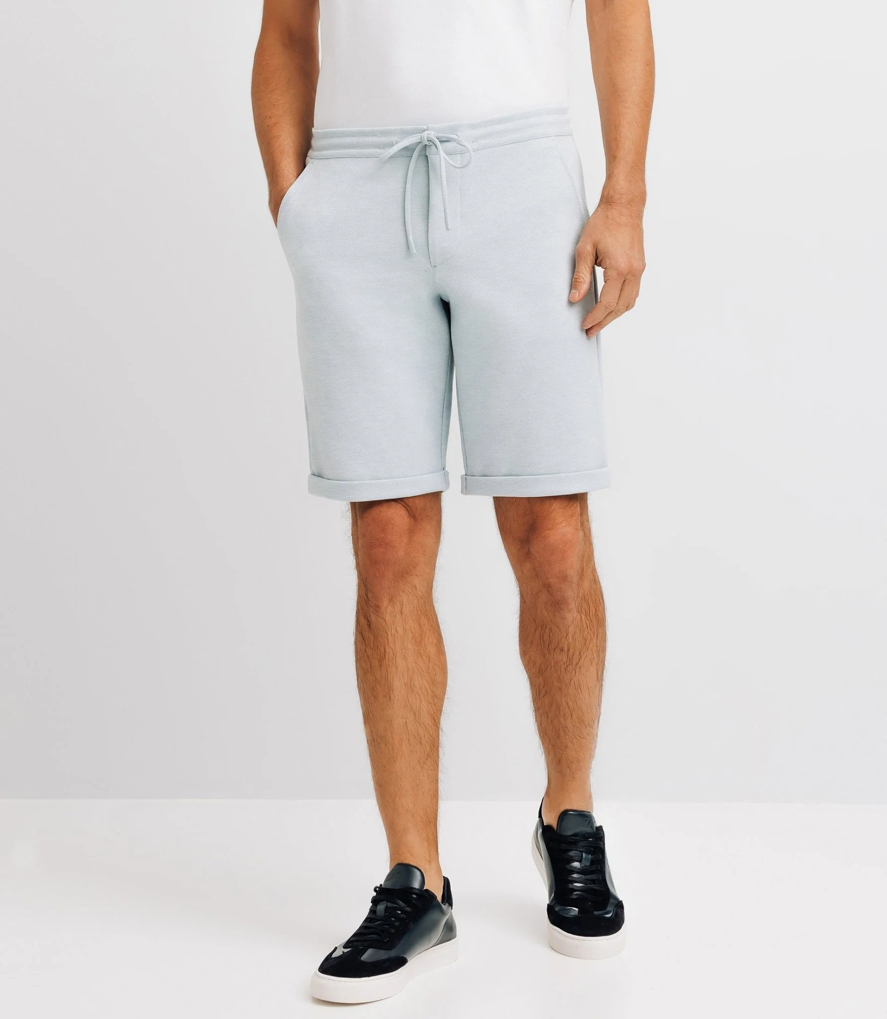 Bermuda coton stretch  ciel