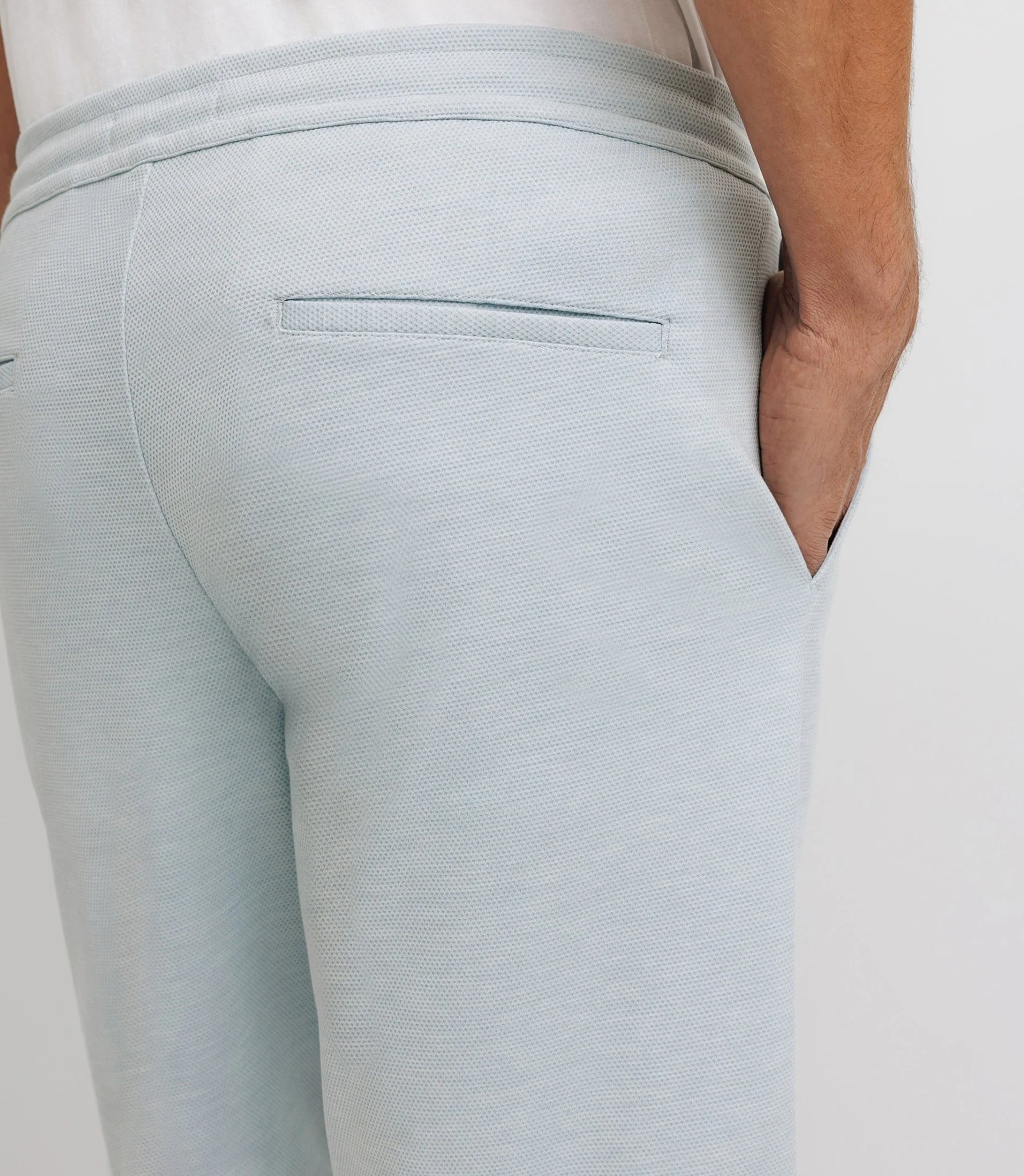 Bermuda coton stretch  ciel - Image 3