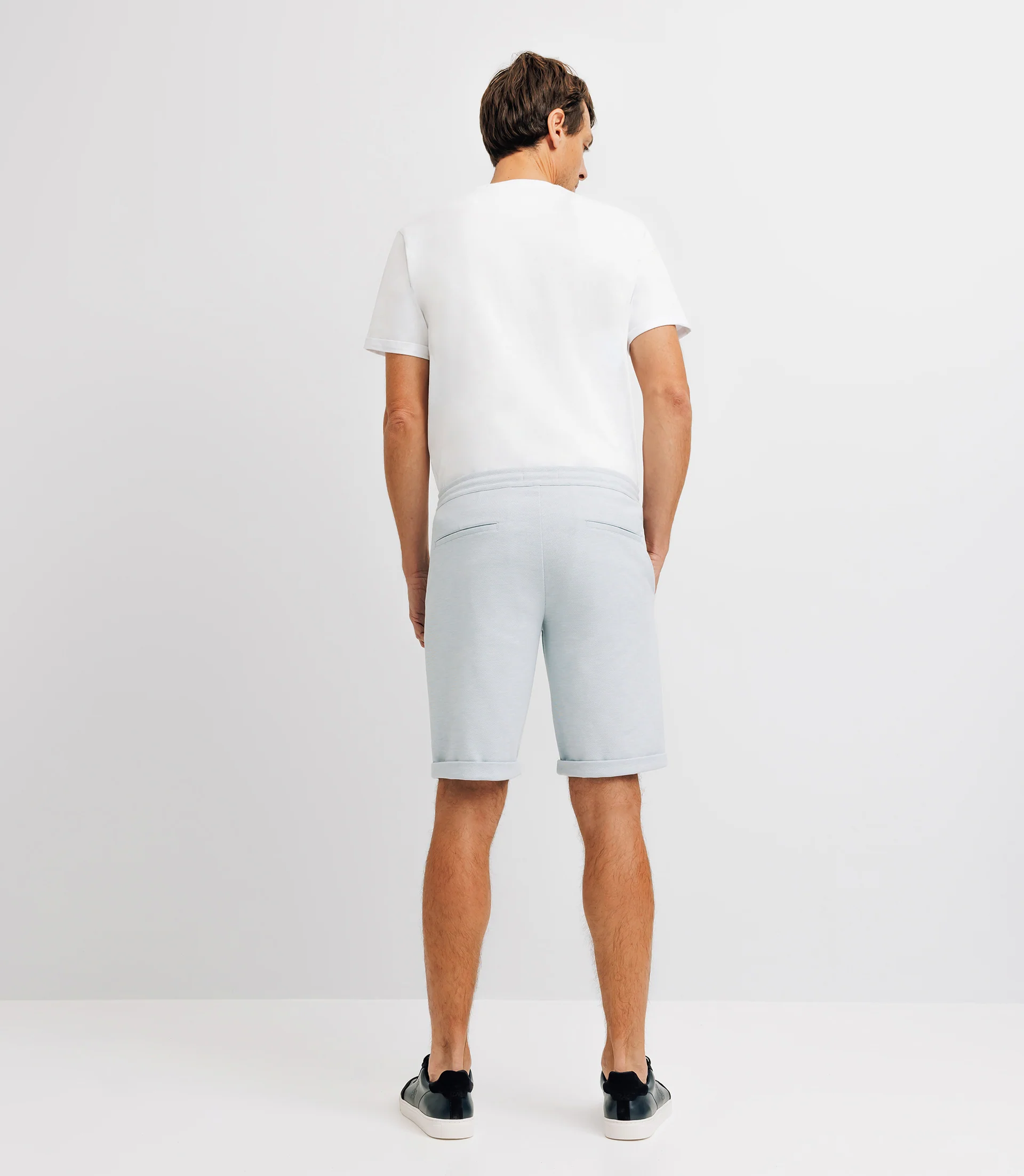 Bermuda coton stretch  ciel - Image 4