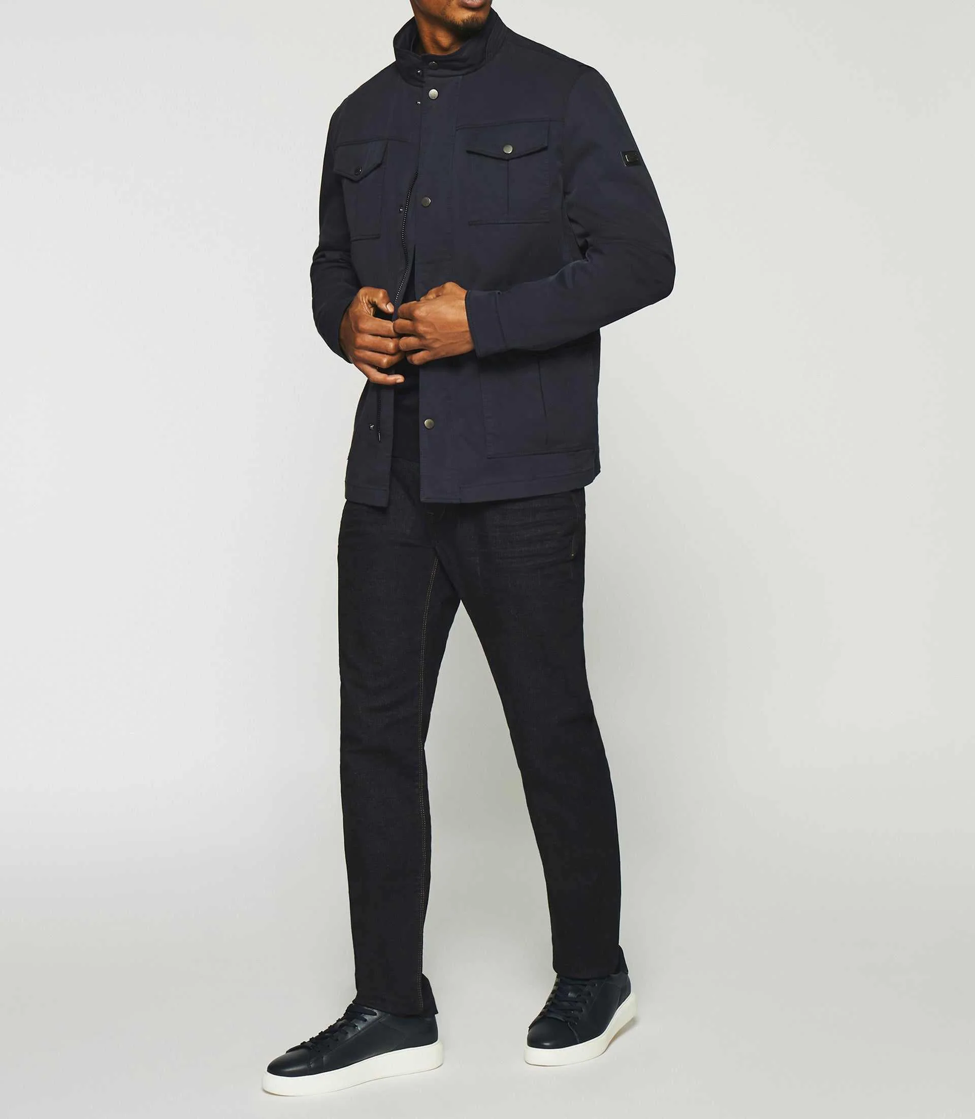 Veste saharienne 4 poches marine RONALD - Image 3