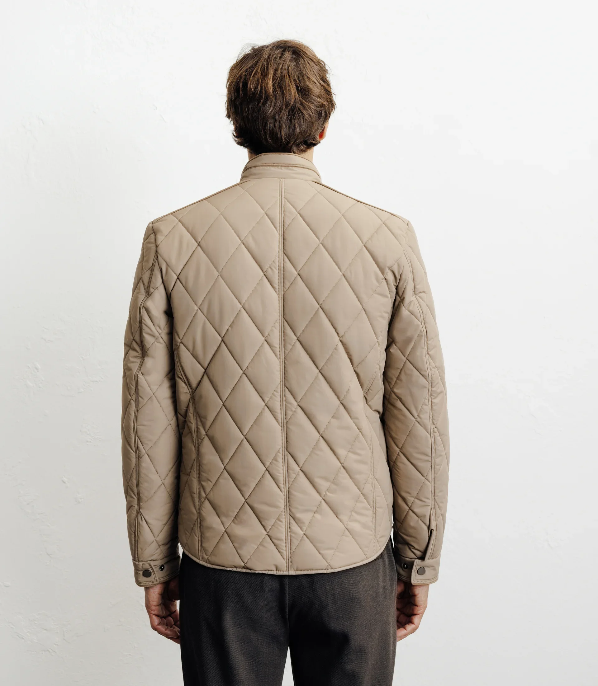 Blouson col chemise beige - Image 4