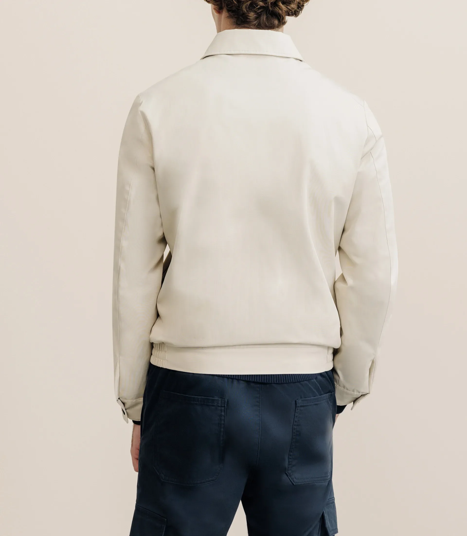 Blouson col chemise beige - Image 4
