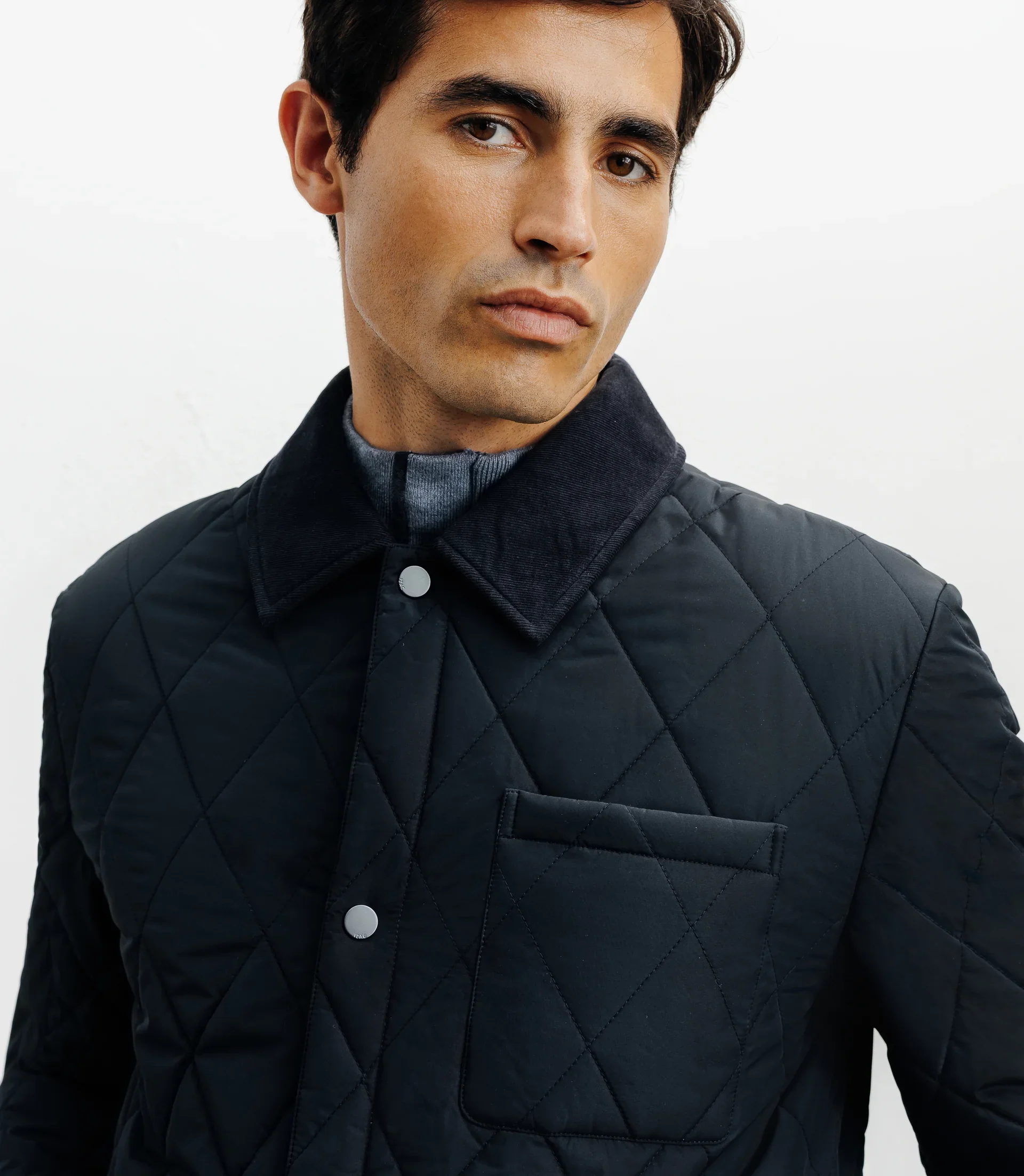 Blouson col chemise marine - Image 2