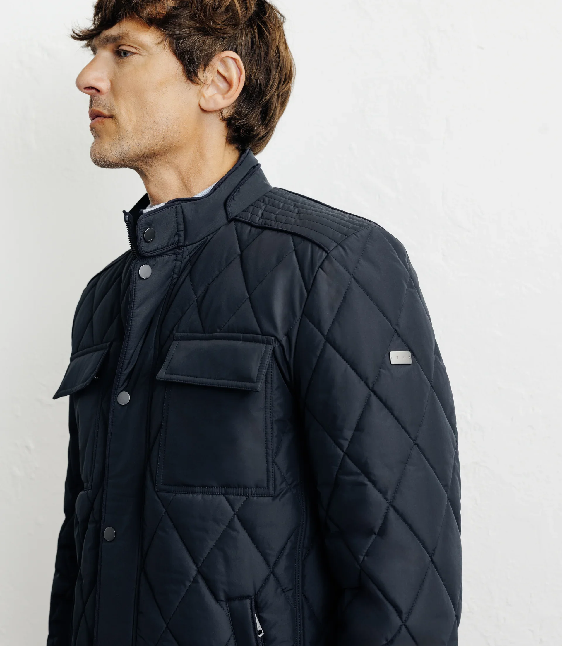 Blouson col chemise marine - Image 2