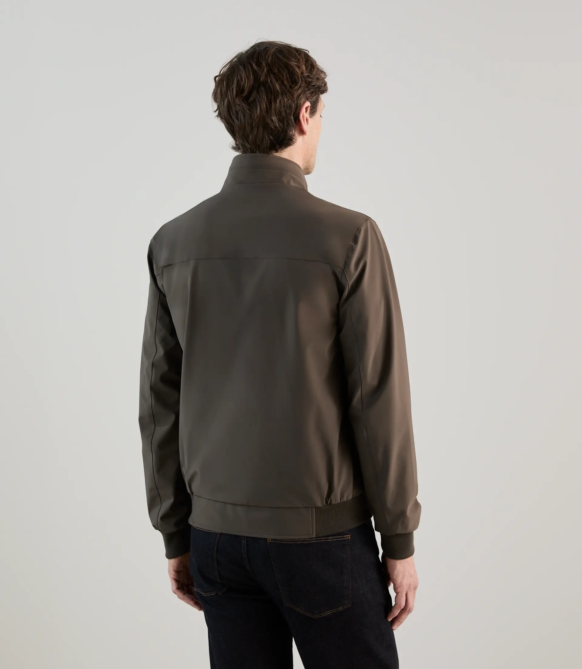 Blouson col montant kaki foncé - Image 4