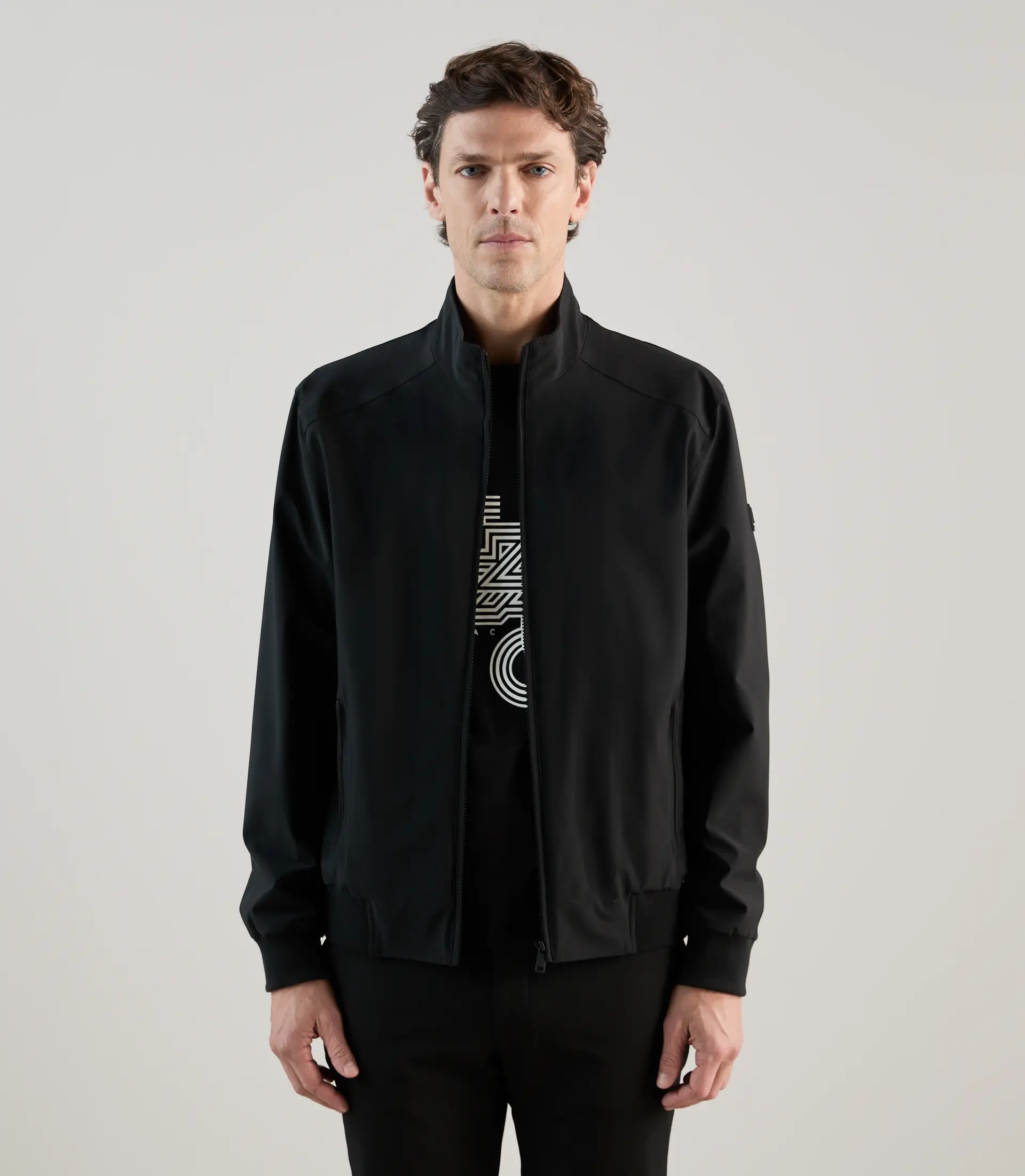 Blouson col montant noir - Image 2