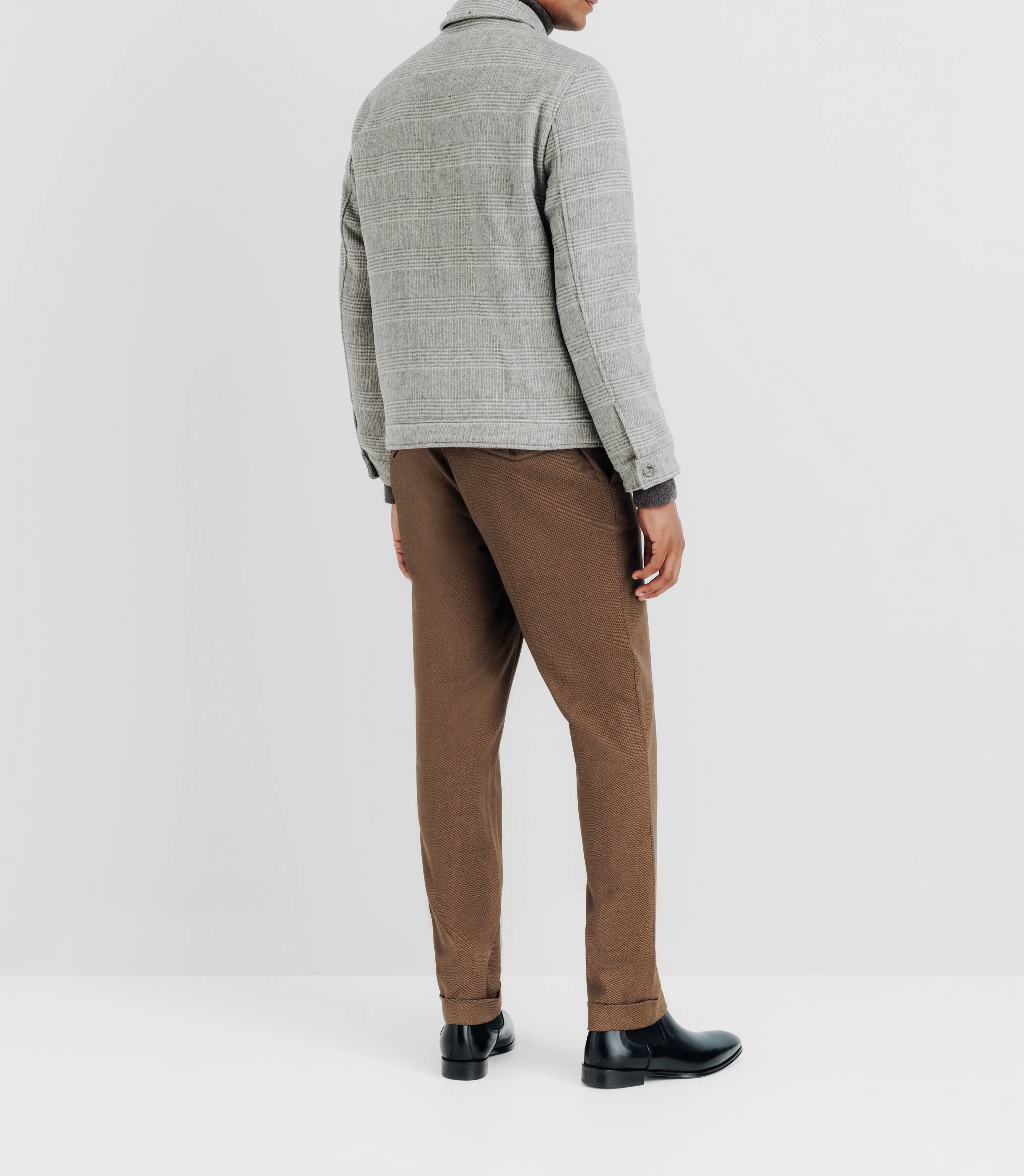 Blouson en laine gris - Image 4