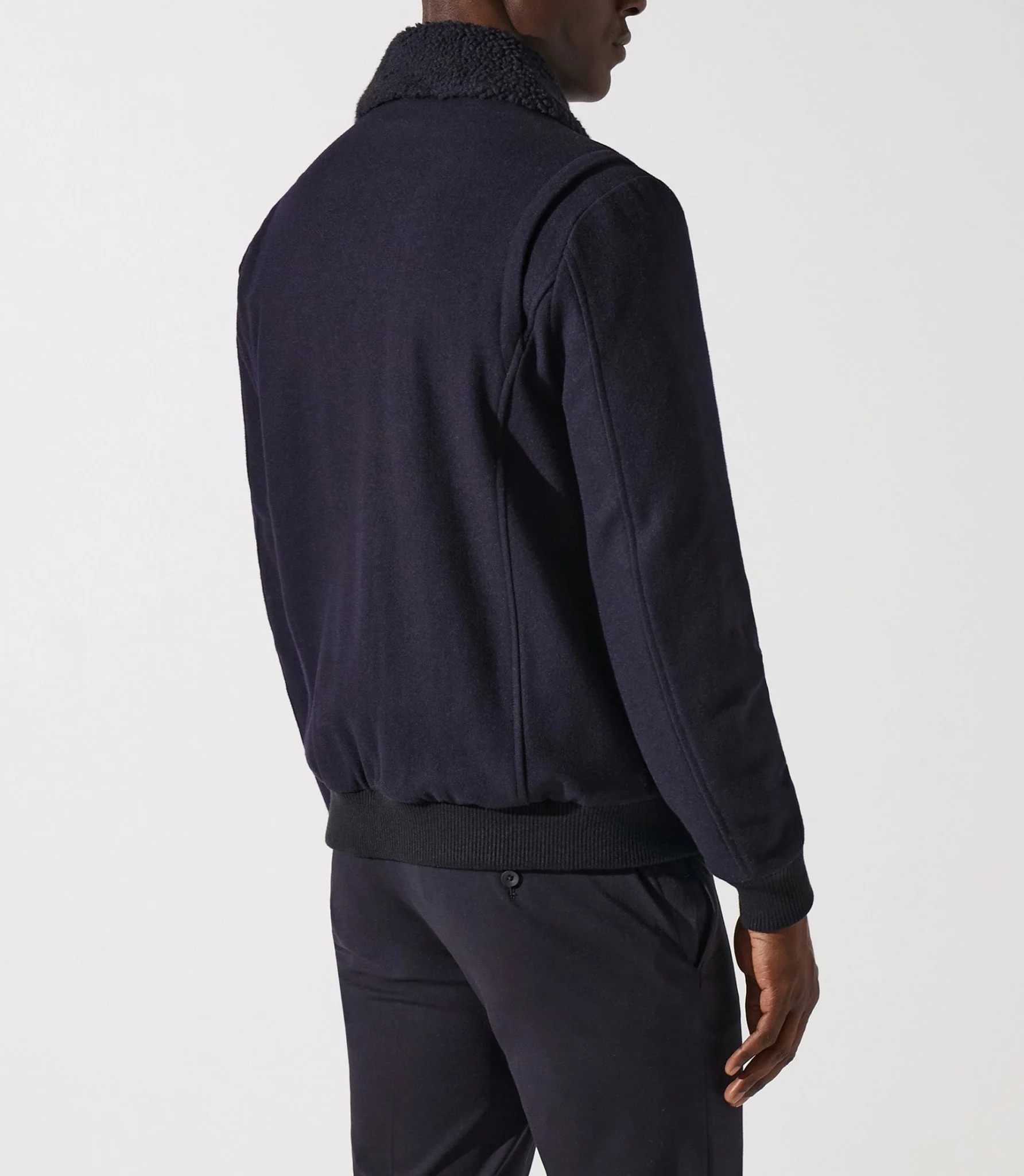 Blouson en laine col sherpa marine MATHIAS - Image 5