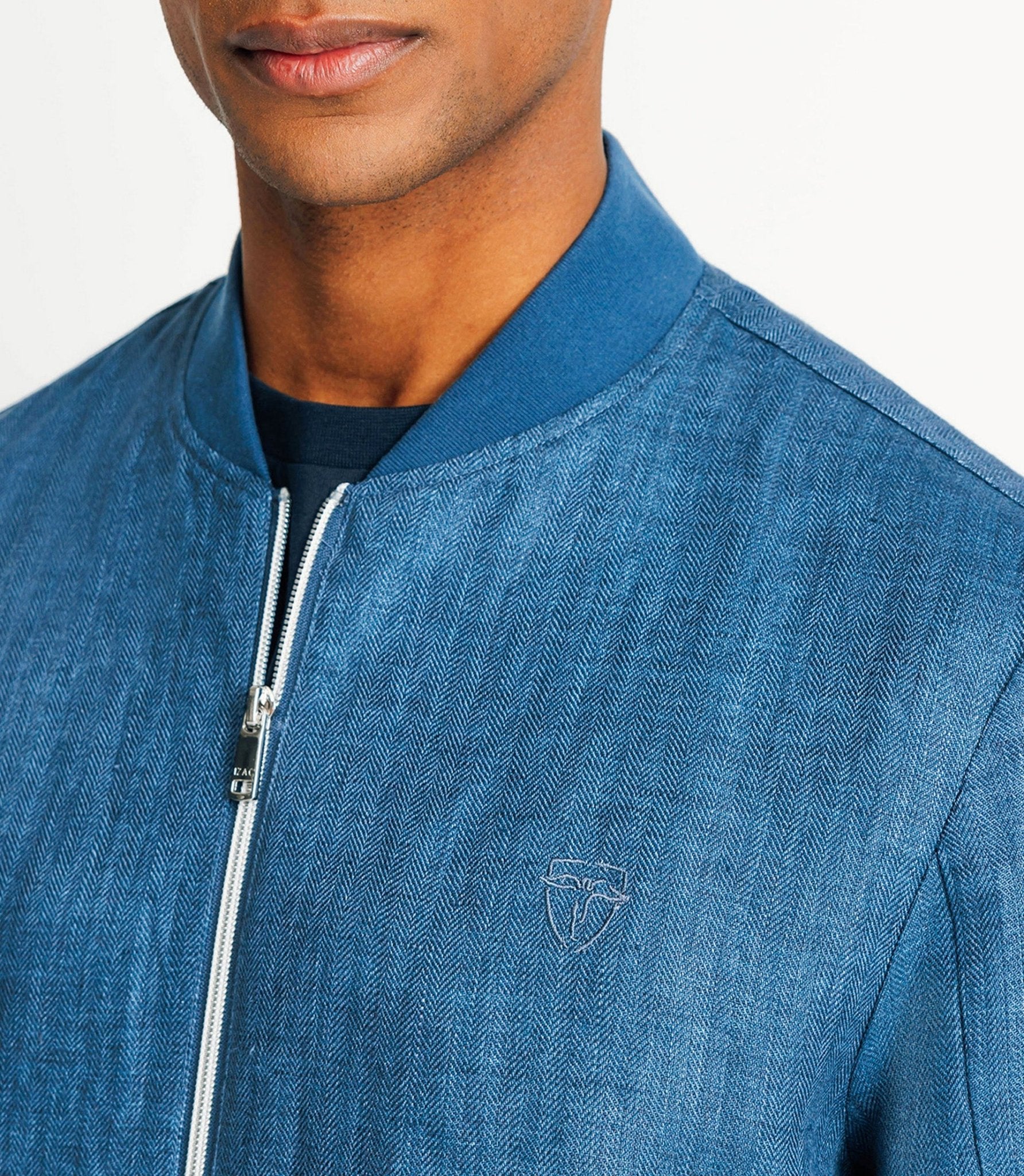 Blouson en lin indigo - Image 3