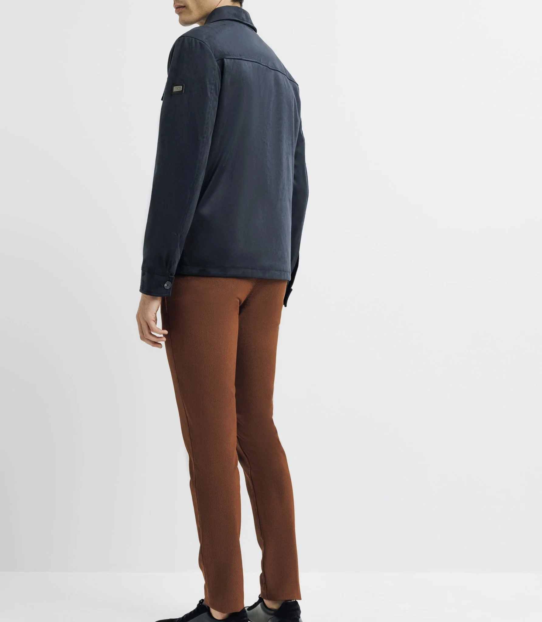 Blouson en suédine marine - Image 5