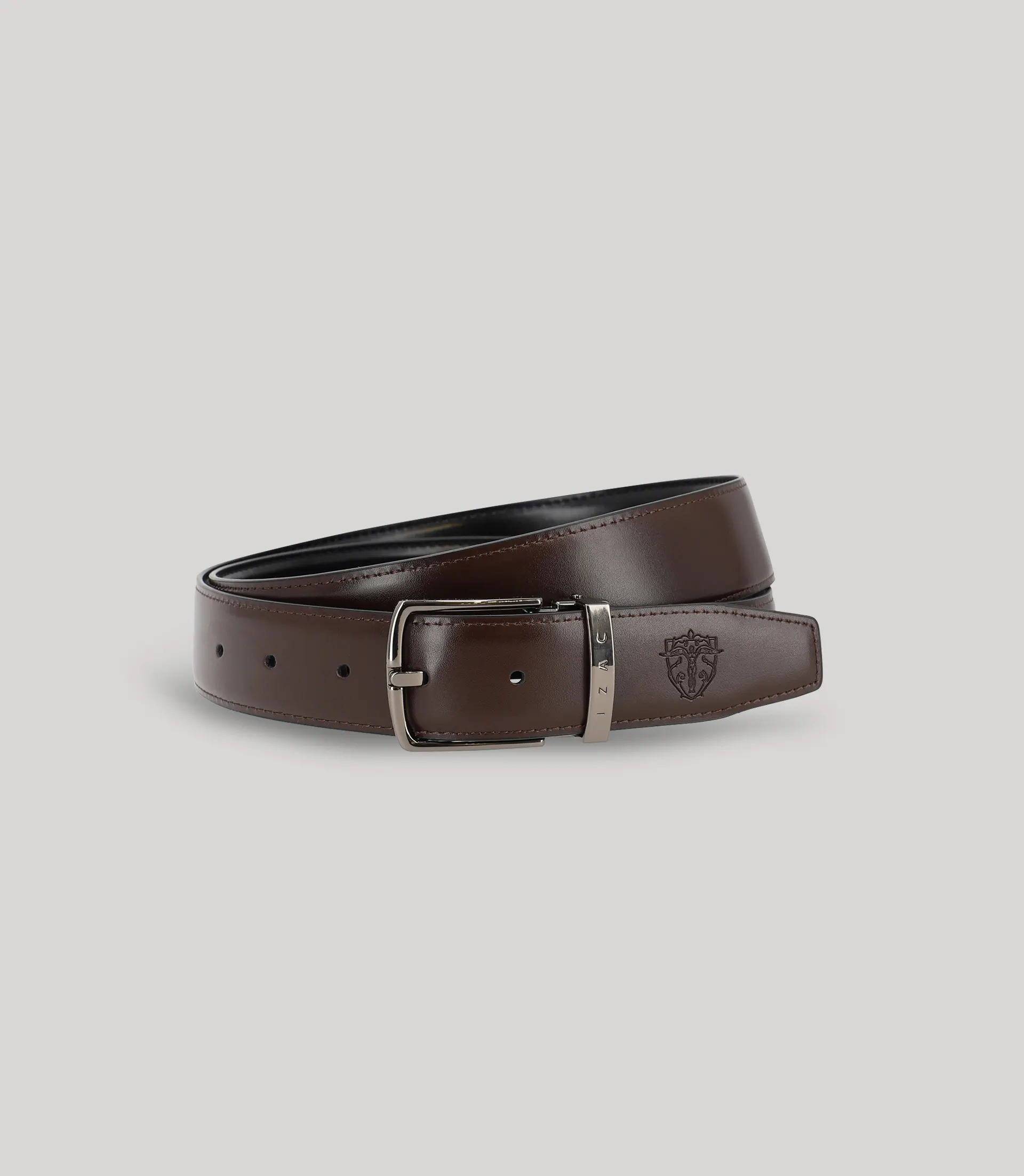 Ceinture réversible noir et marron - Image 2