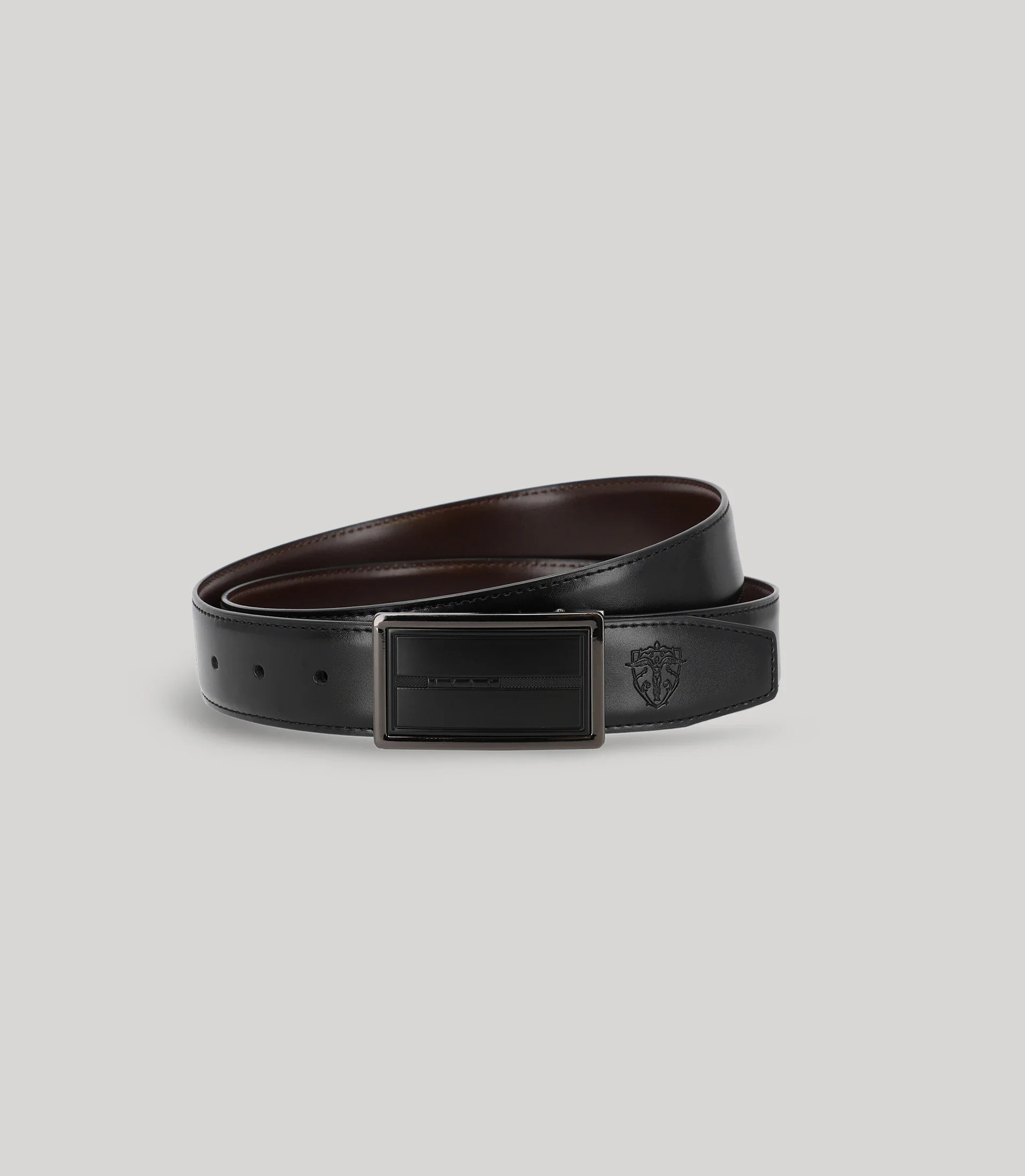 Ceinture réversible noir et marron