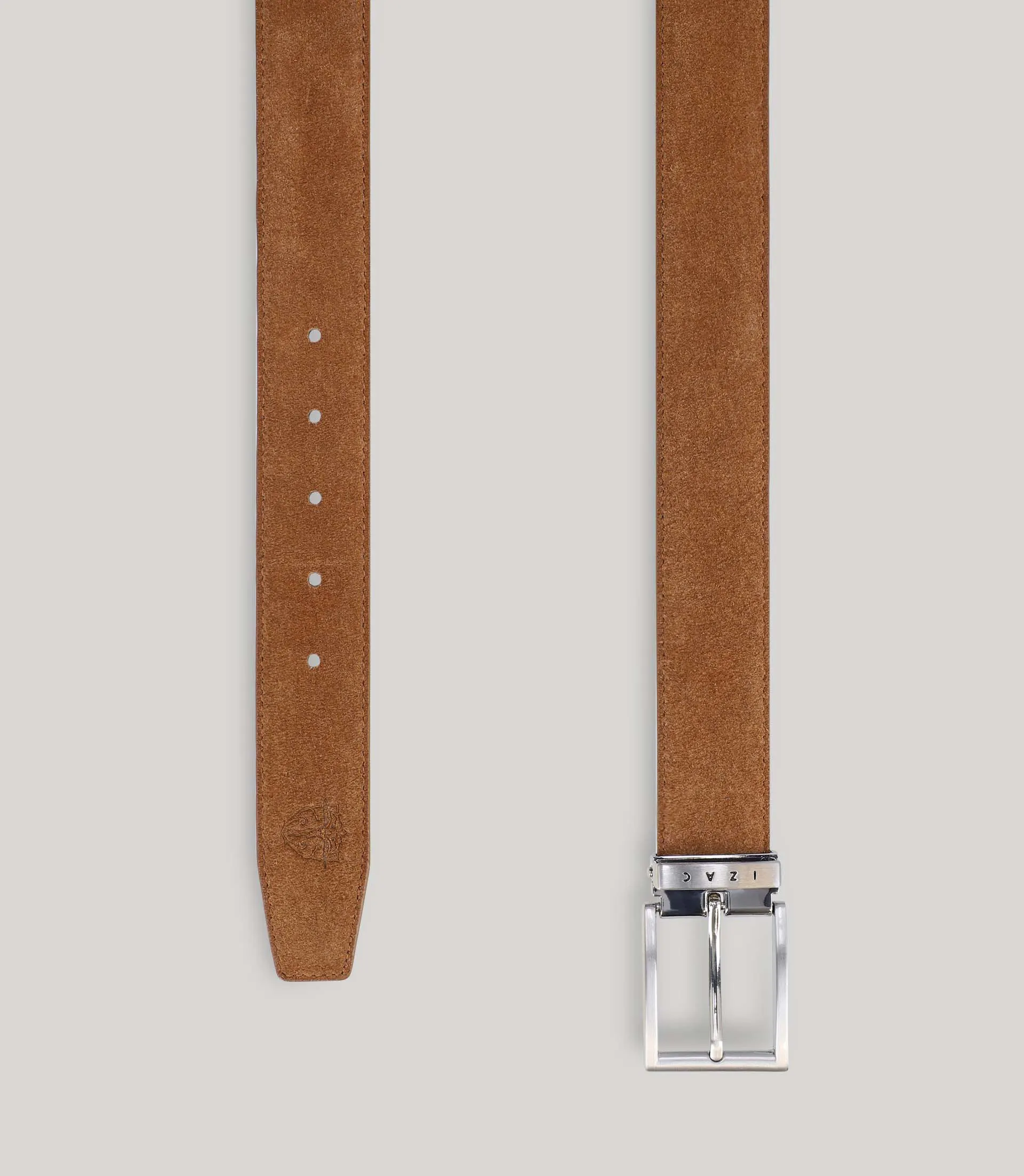 Ceinture réversible en cuir nubuck camel - Image 3
