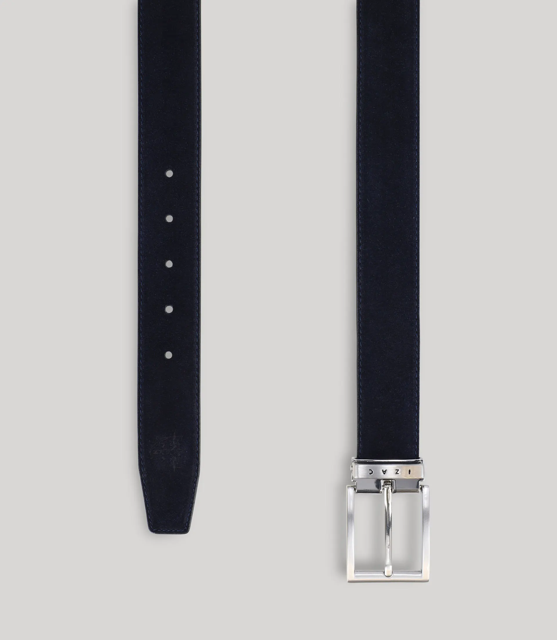 Ceinture réversible en cuir nubuck marine - Image 3