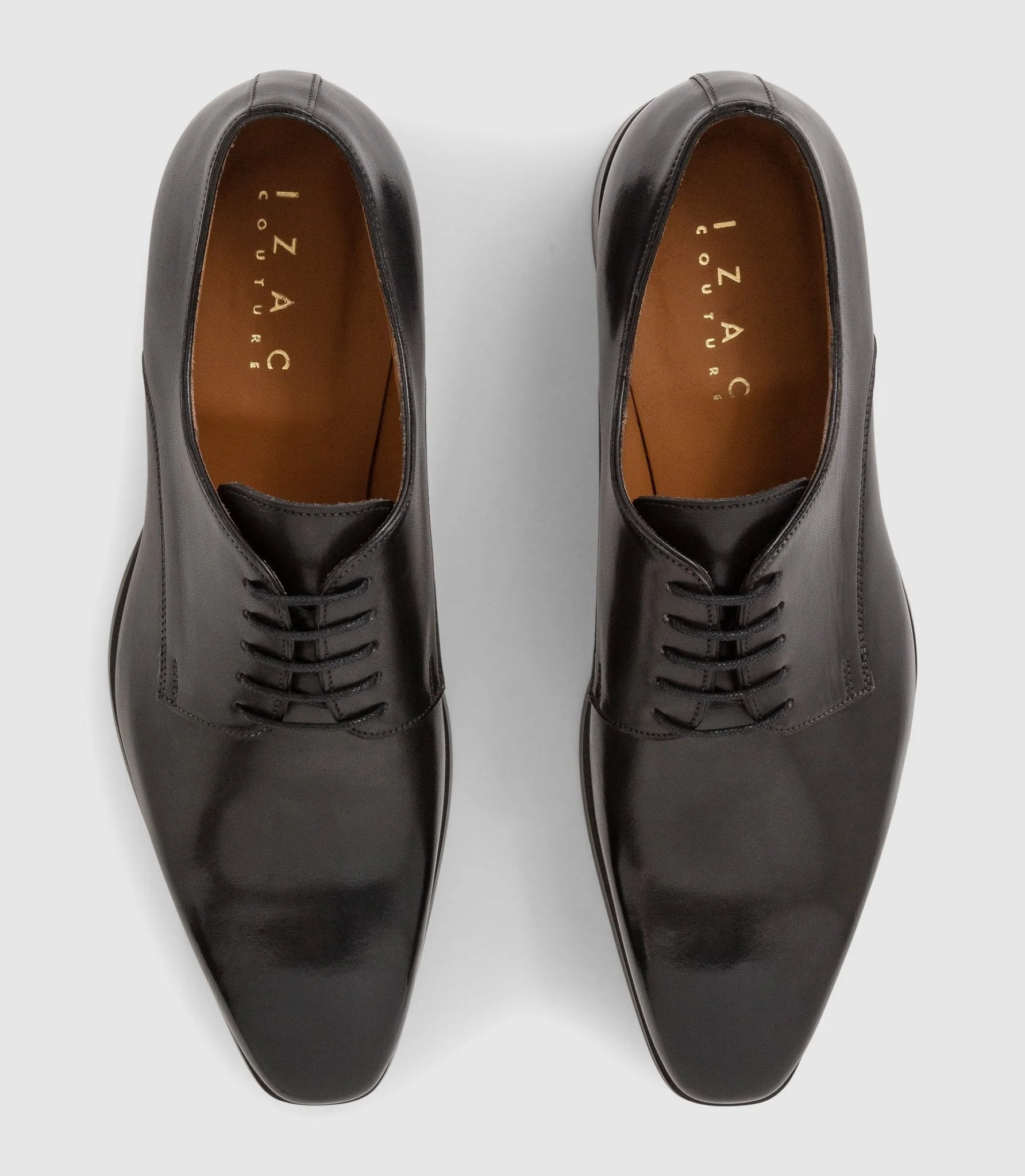 Derby couture en cuir noir ORENZO - Image 4