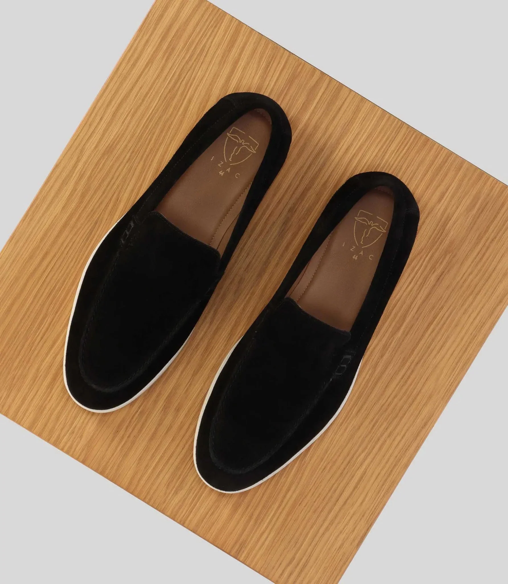 Mocassin casual en suède  noir - Image 4