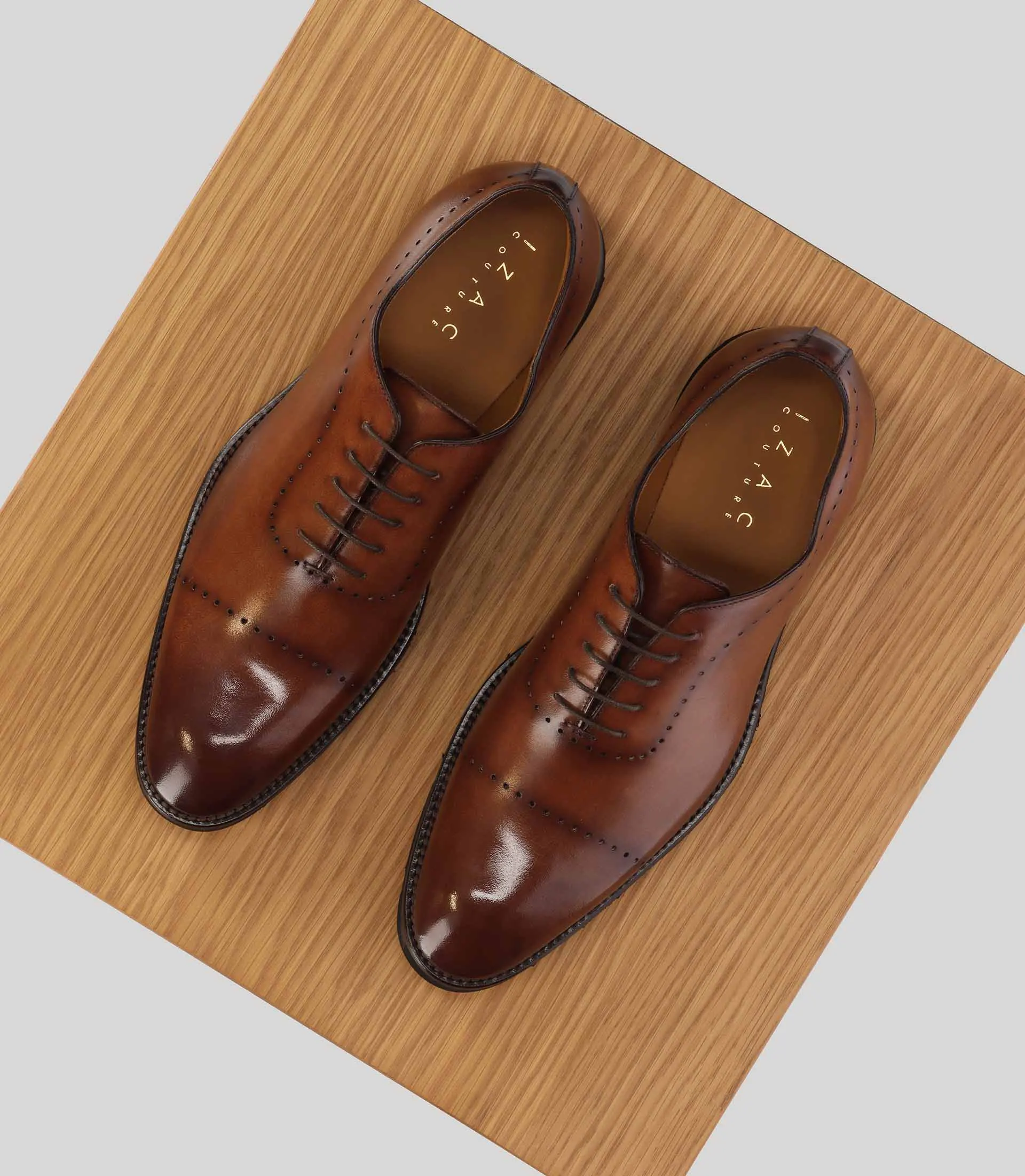 Richelieu en cuir marron - Image 3