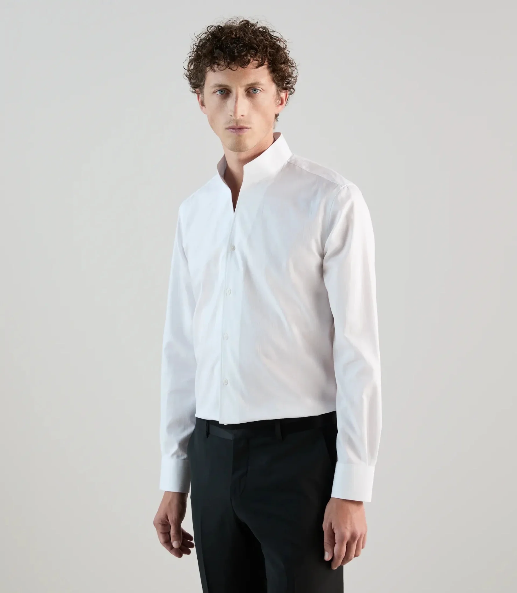 Chemise col philosophe blanche