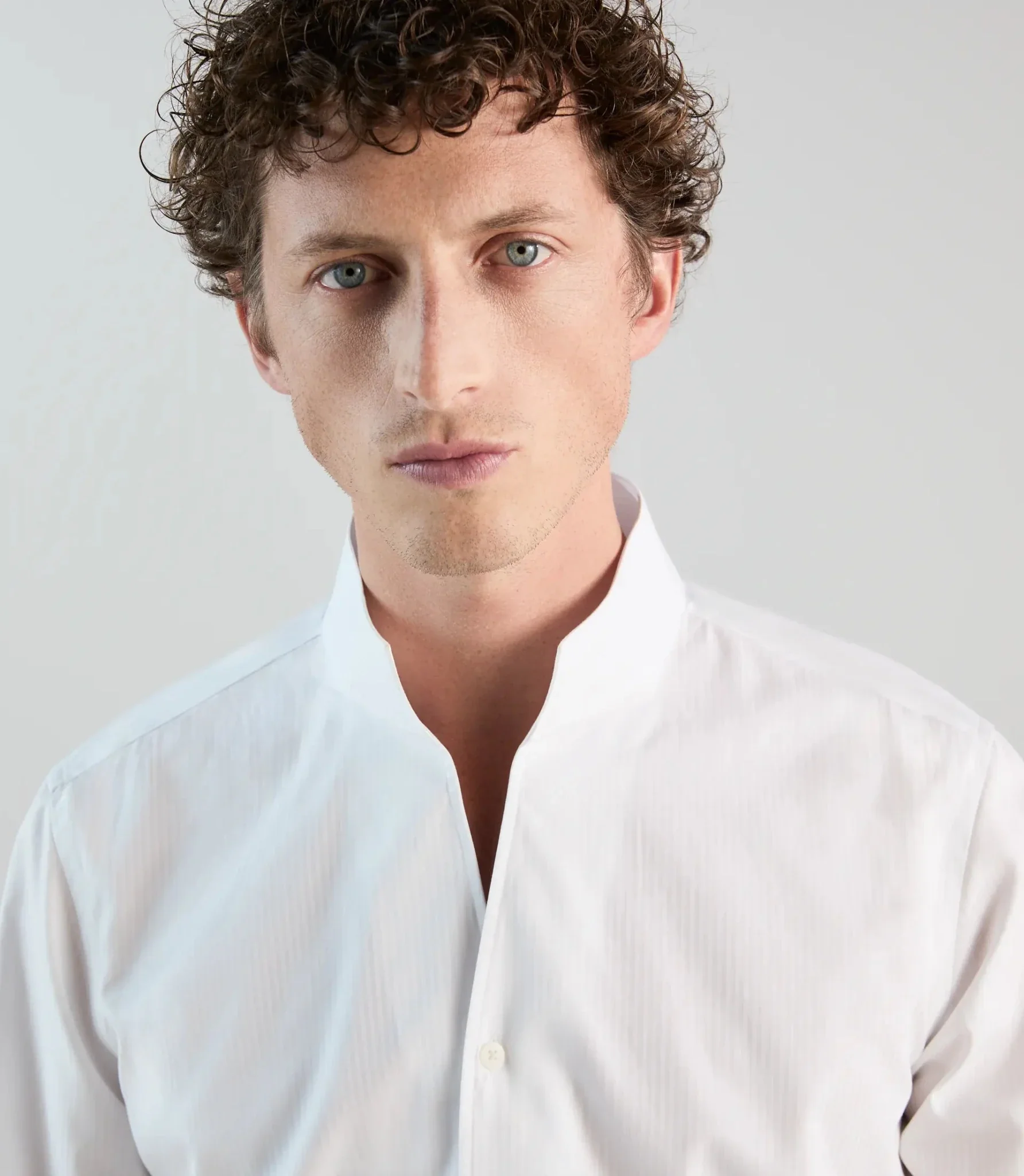 Chemise col philosophe blanche - Image 2