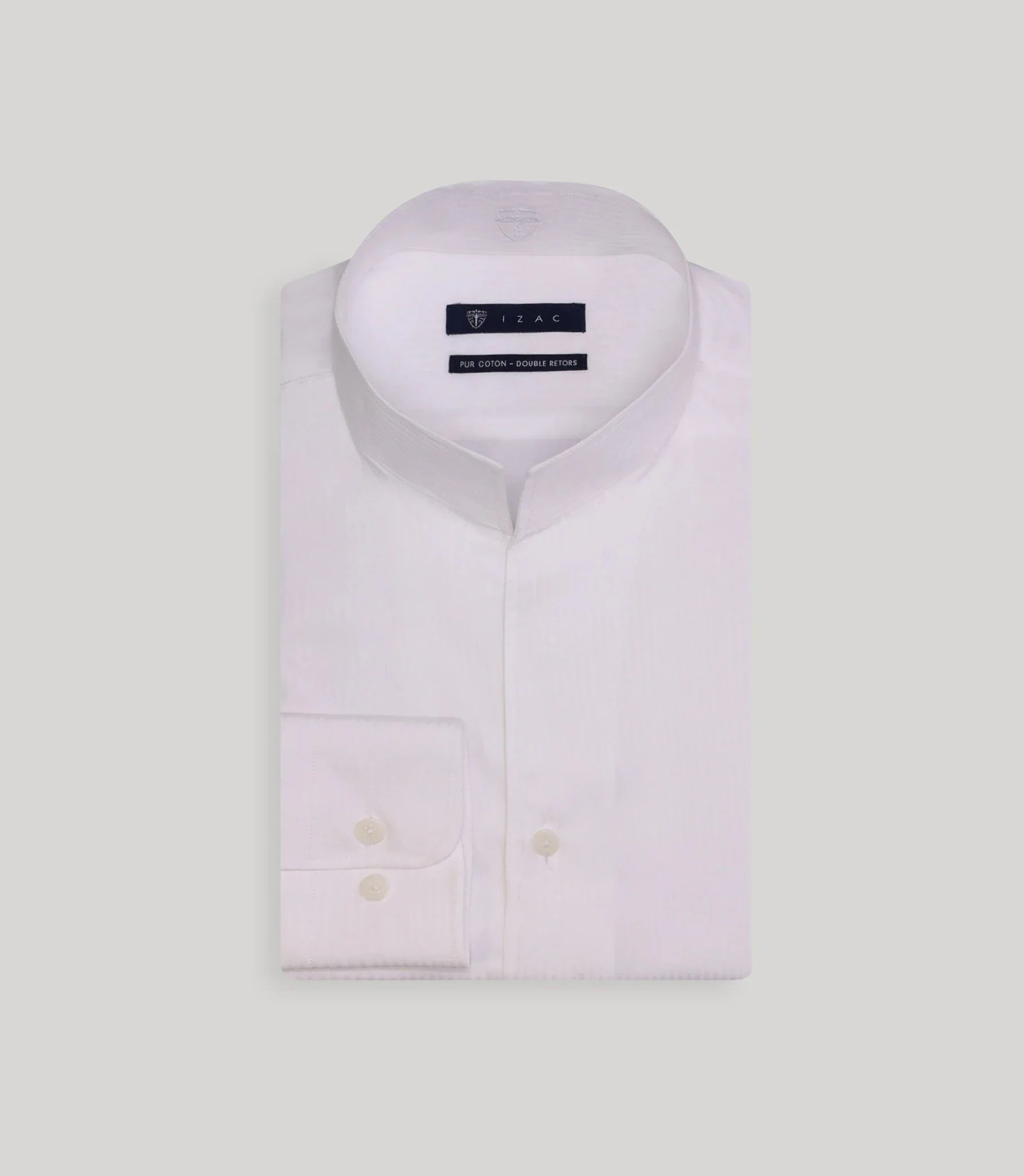 Chemise col philosophe blanche - Image 3