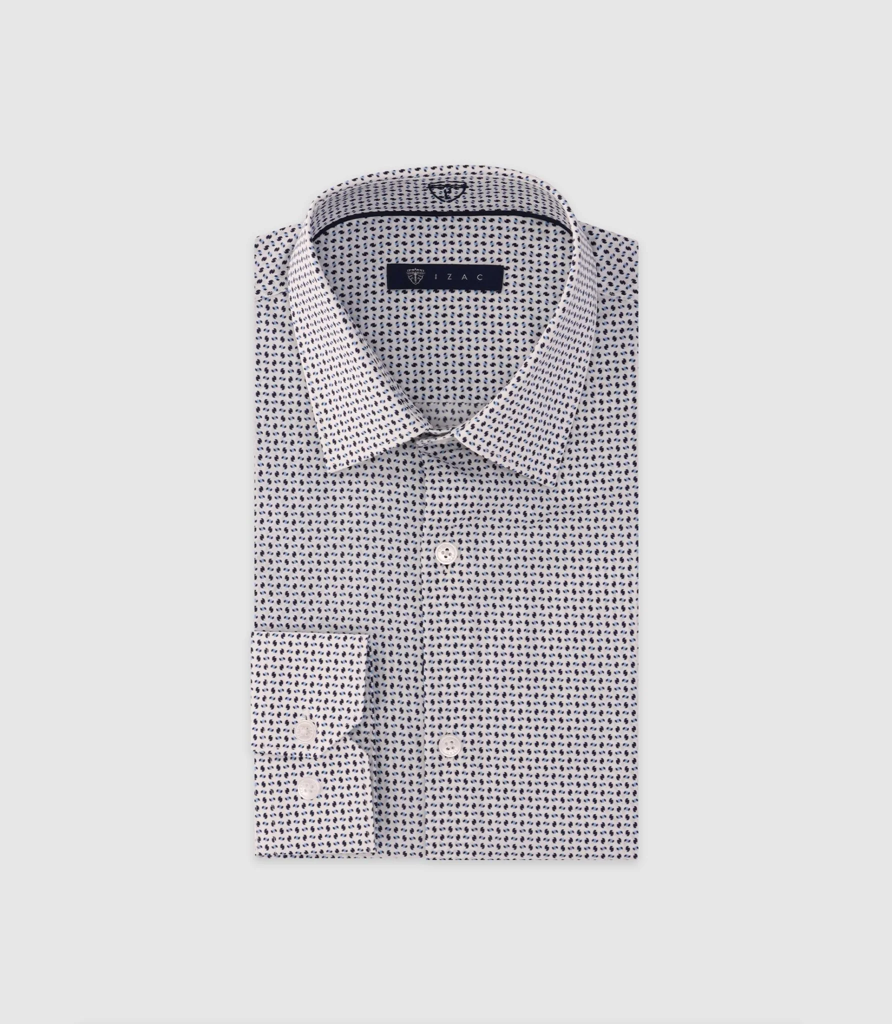 Chemise imprimée manches longues blanche