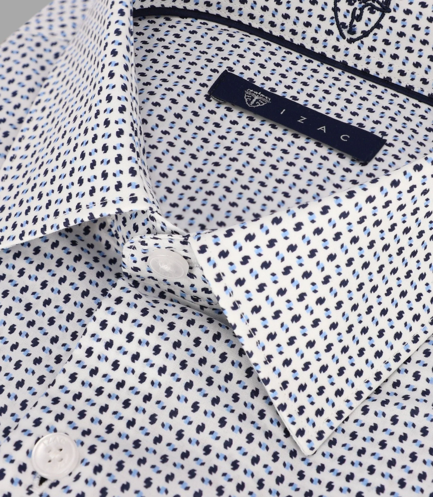 Chemise imprimée manches longues blanche - Image 2