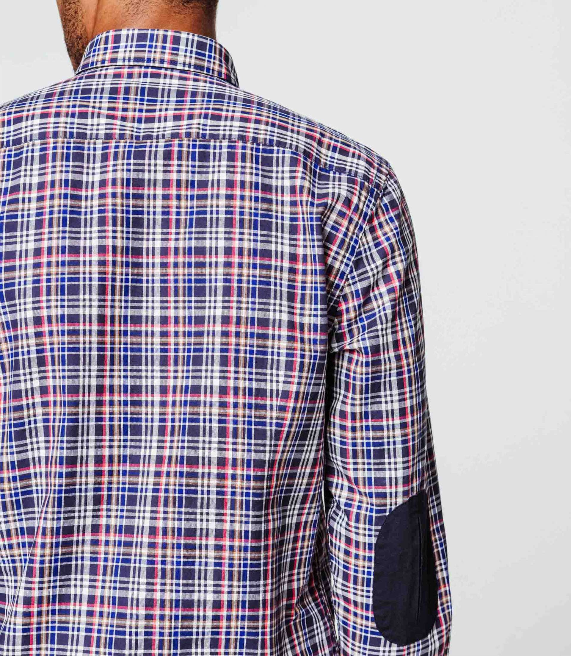 Chemise carreaux marine - Image 2