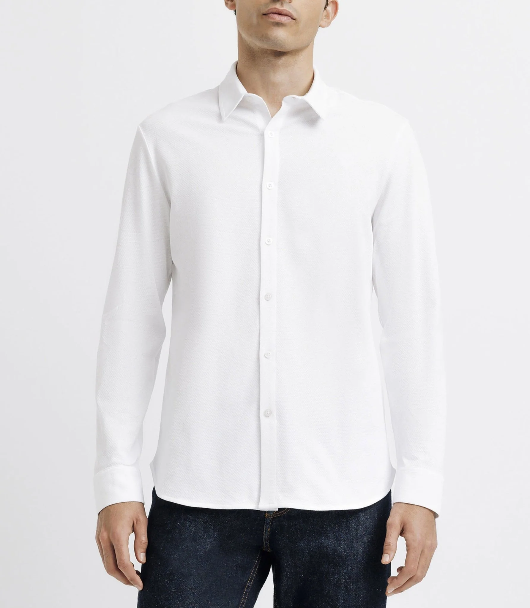 Chemise casual avec logo blanche - Image 2