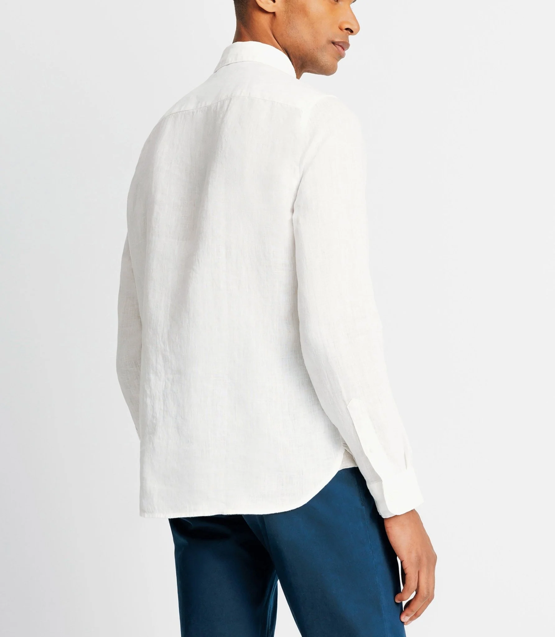 Chemise casual en lin blanche - Image 3