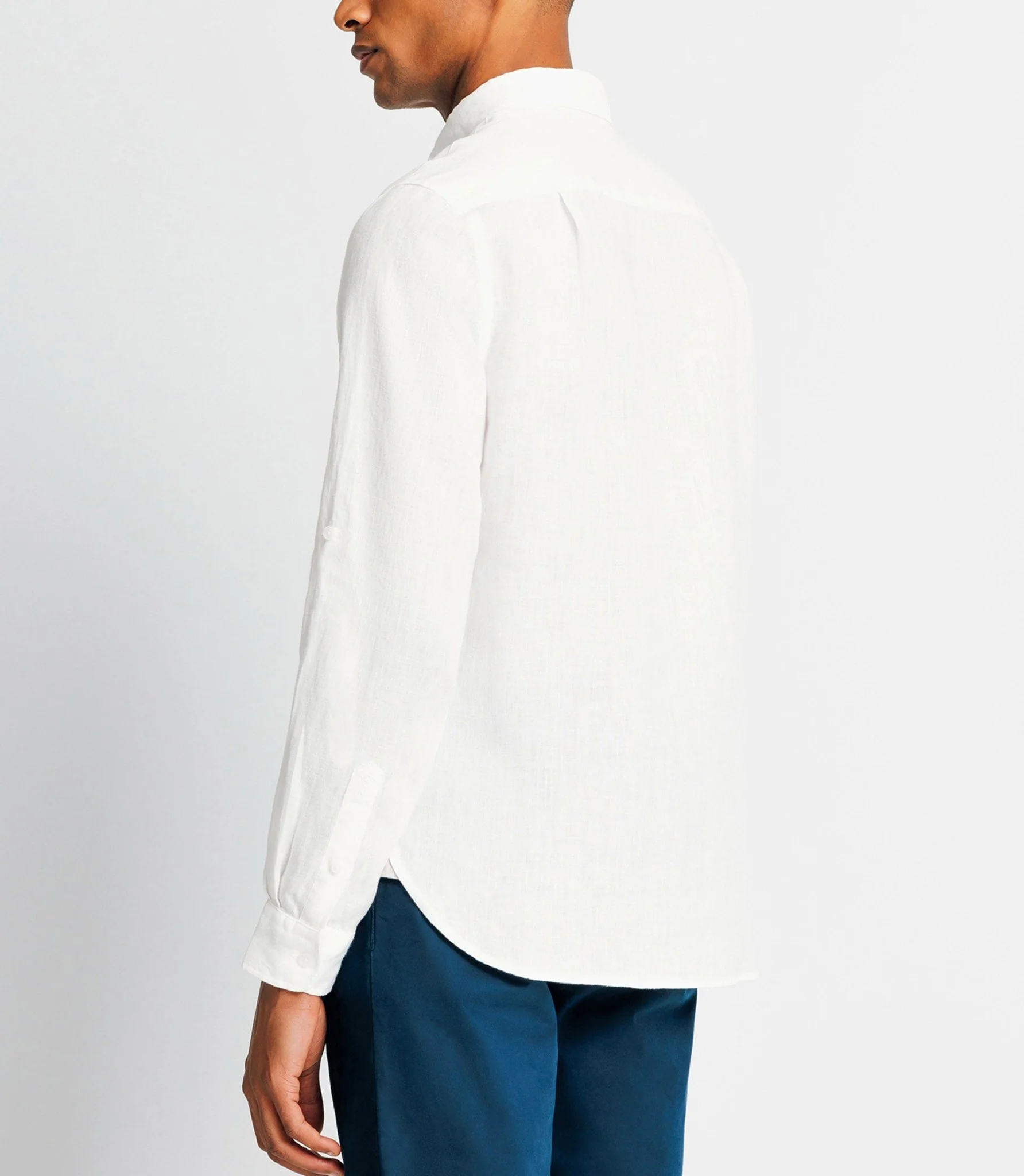 Chemise casual en lin blanche - Image 3