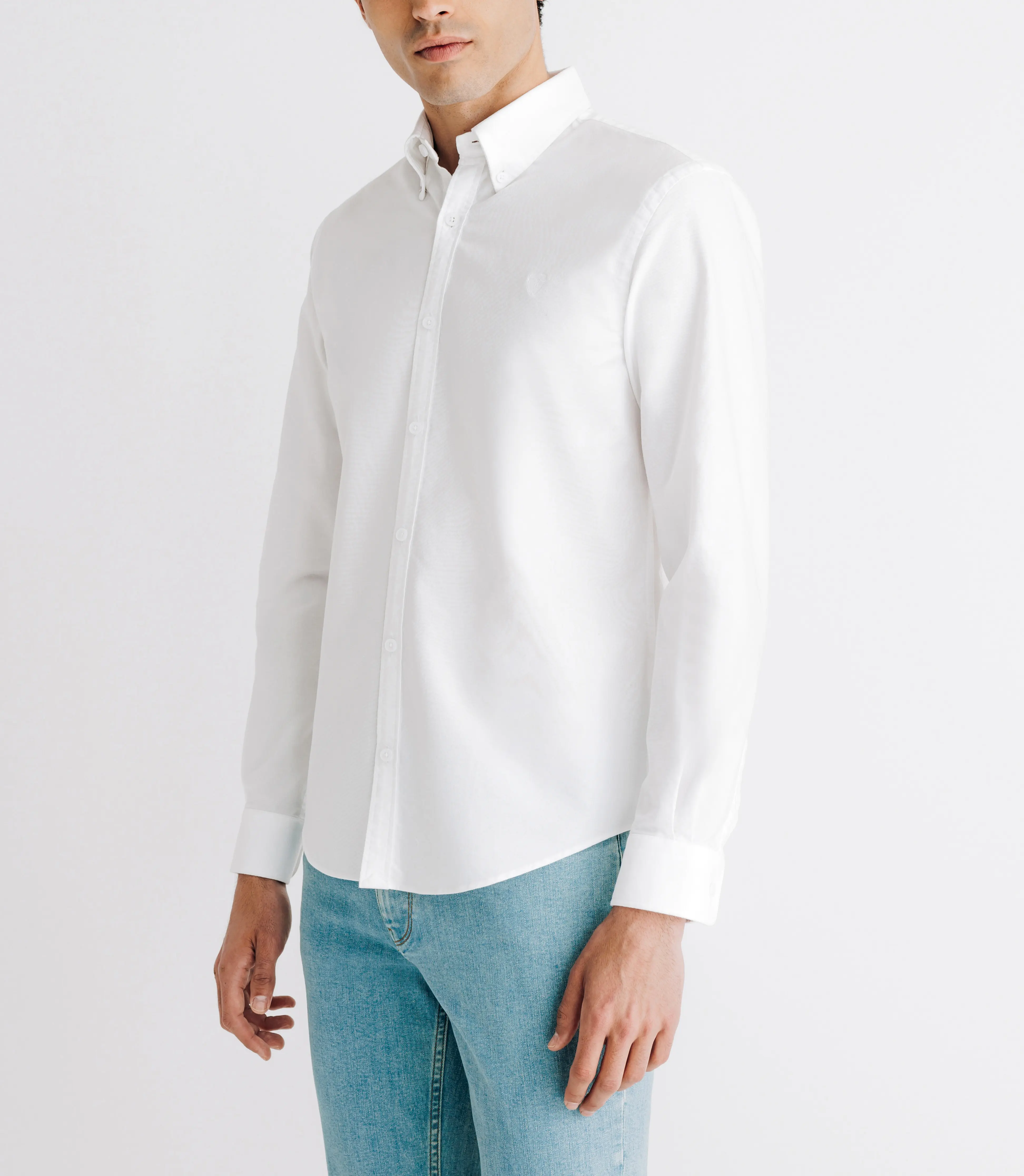 Chemise avec col boutonné blanche - Image 2