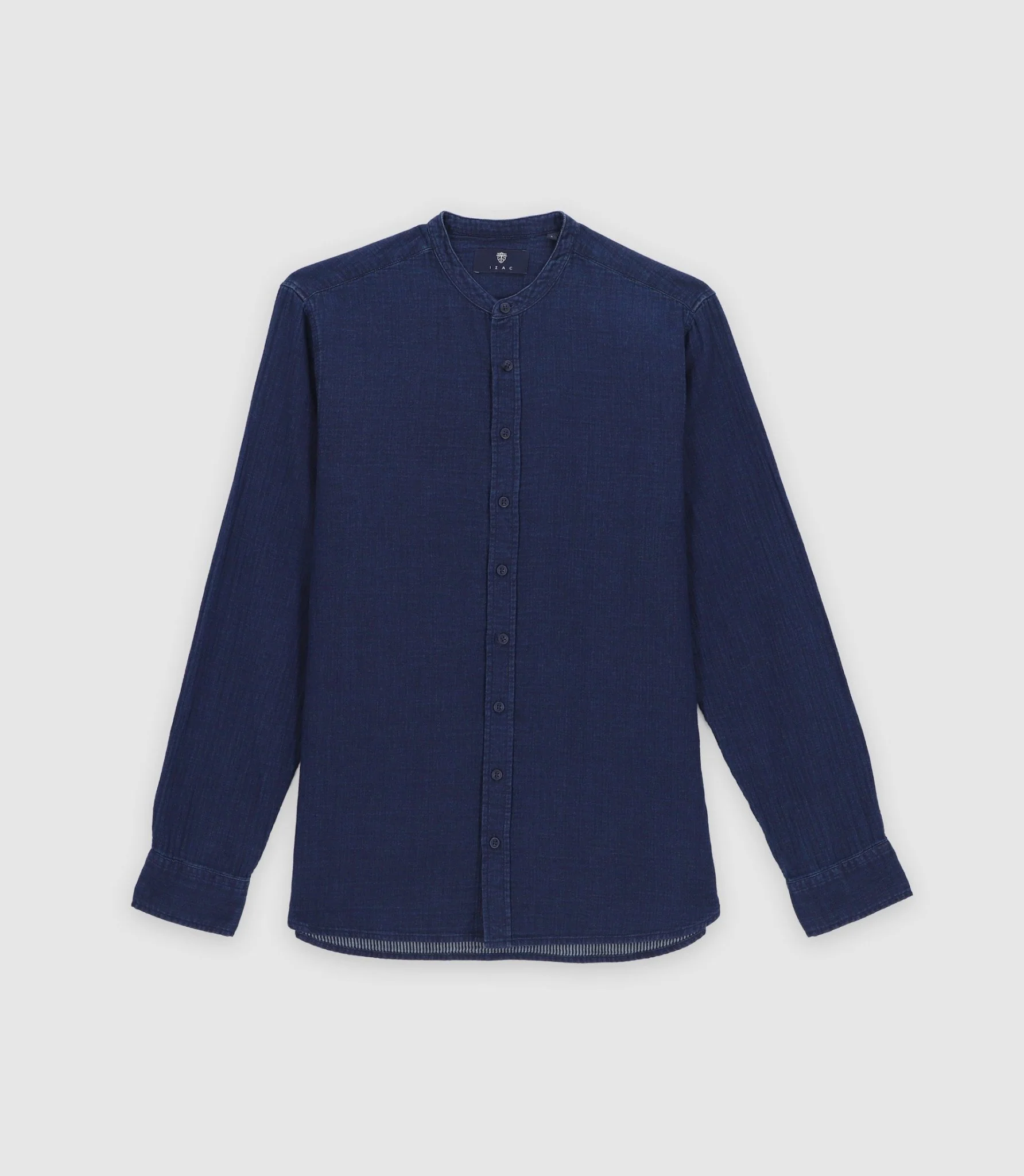 Chemise col mao bleu JEREMI - Image 5