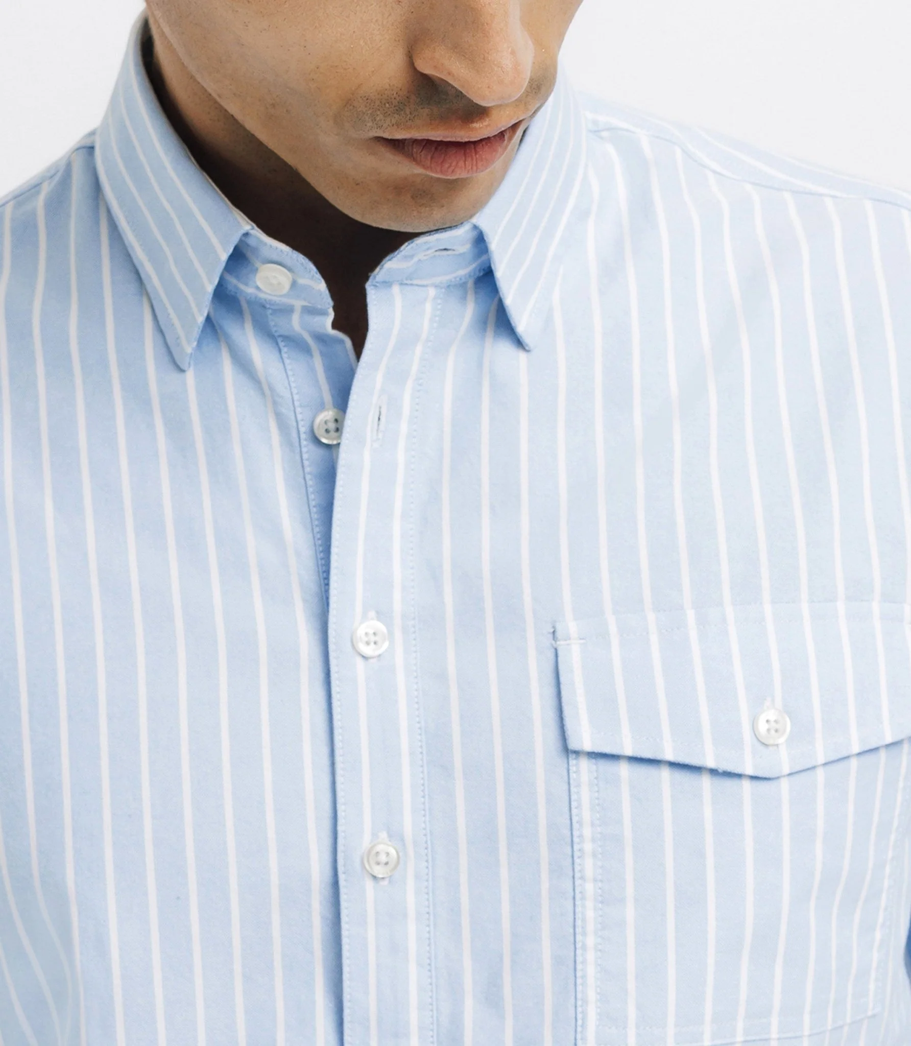 Chemise casual polo ciel - Image 4