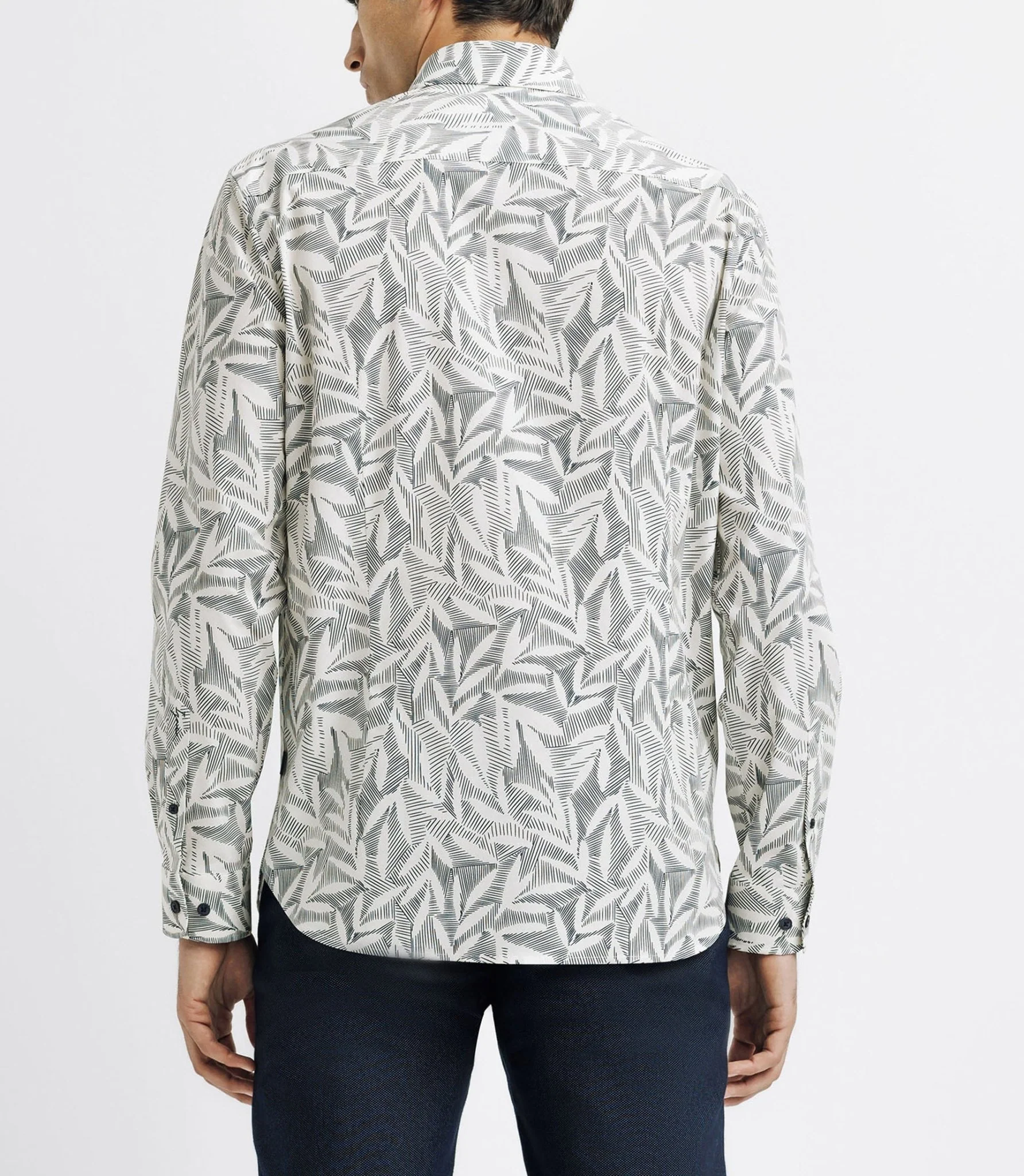 Chemise casual imprimée écrue - Image 2