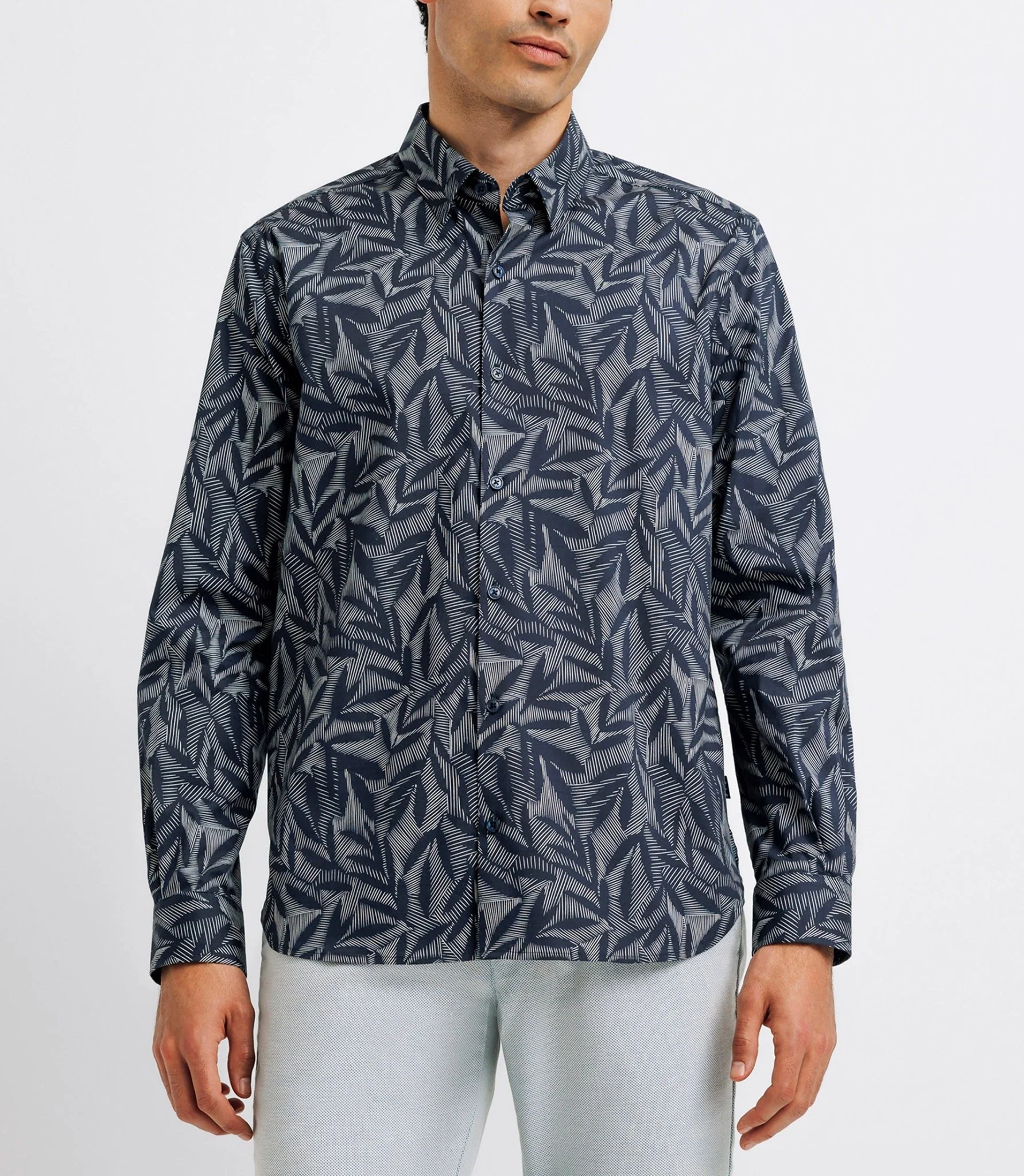 Chemise casual imprimée marine - Image 2
