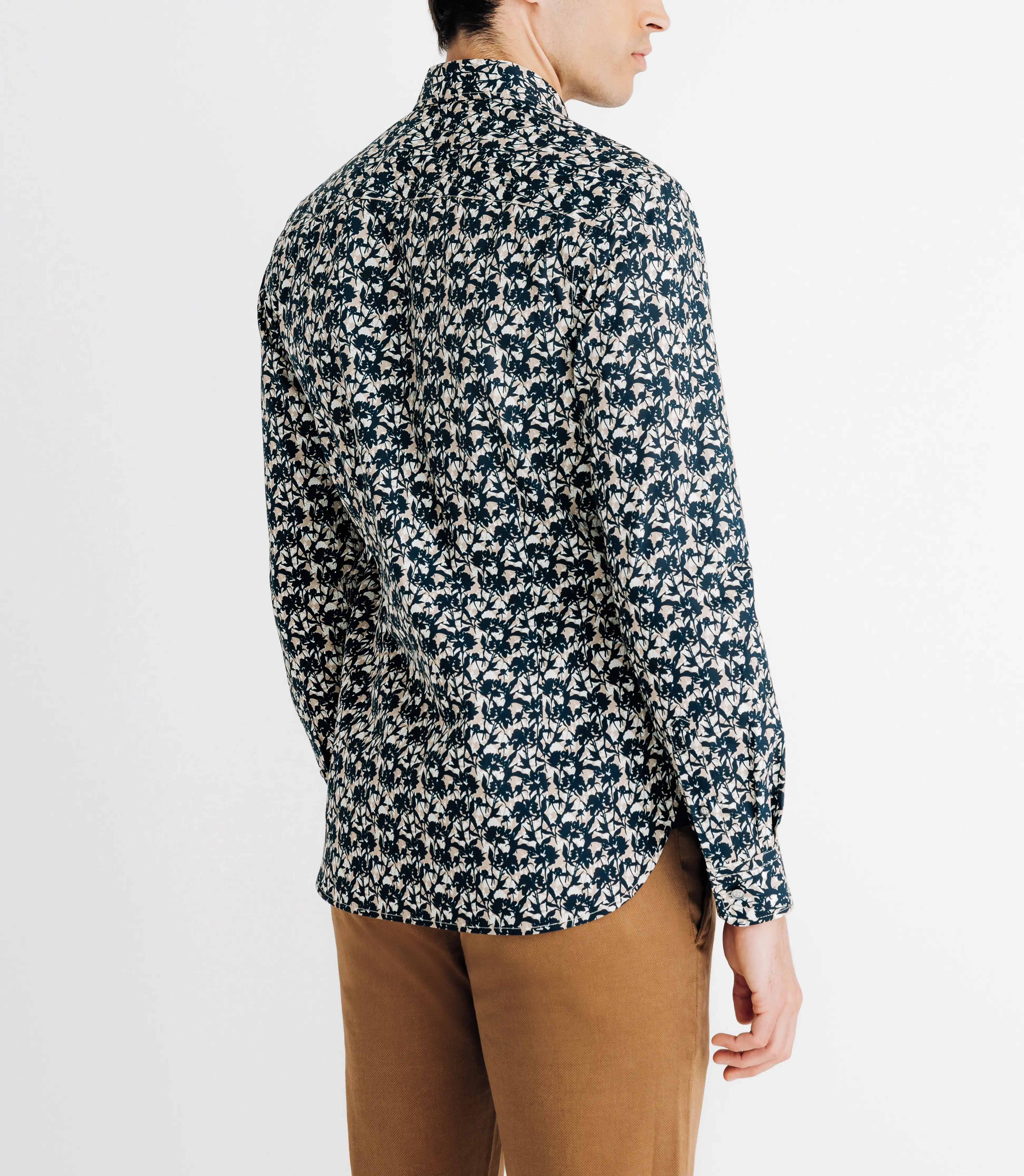 Chemise à fleurs marine - Image 4
