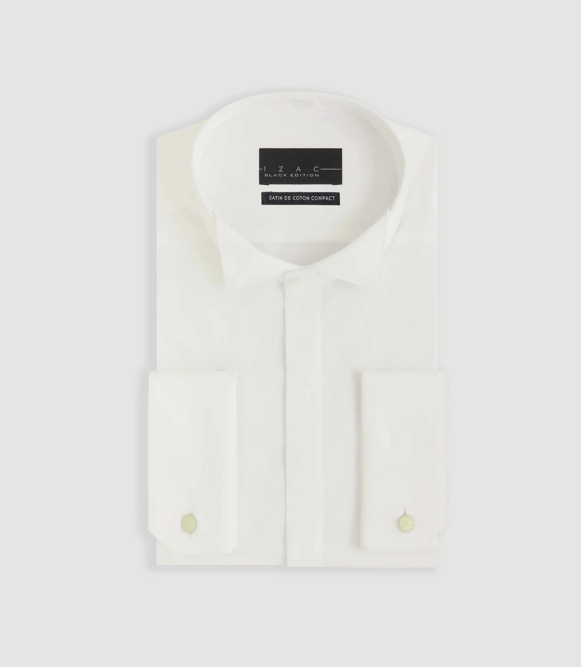 Chemise cérémonie en satin écru METAPHOR - Image 3