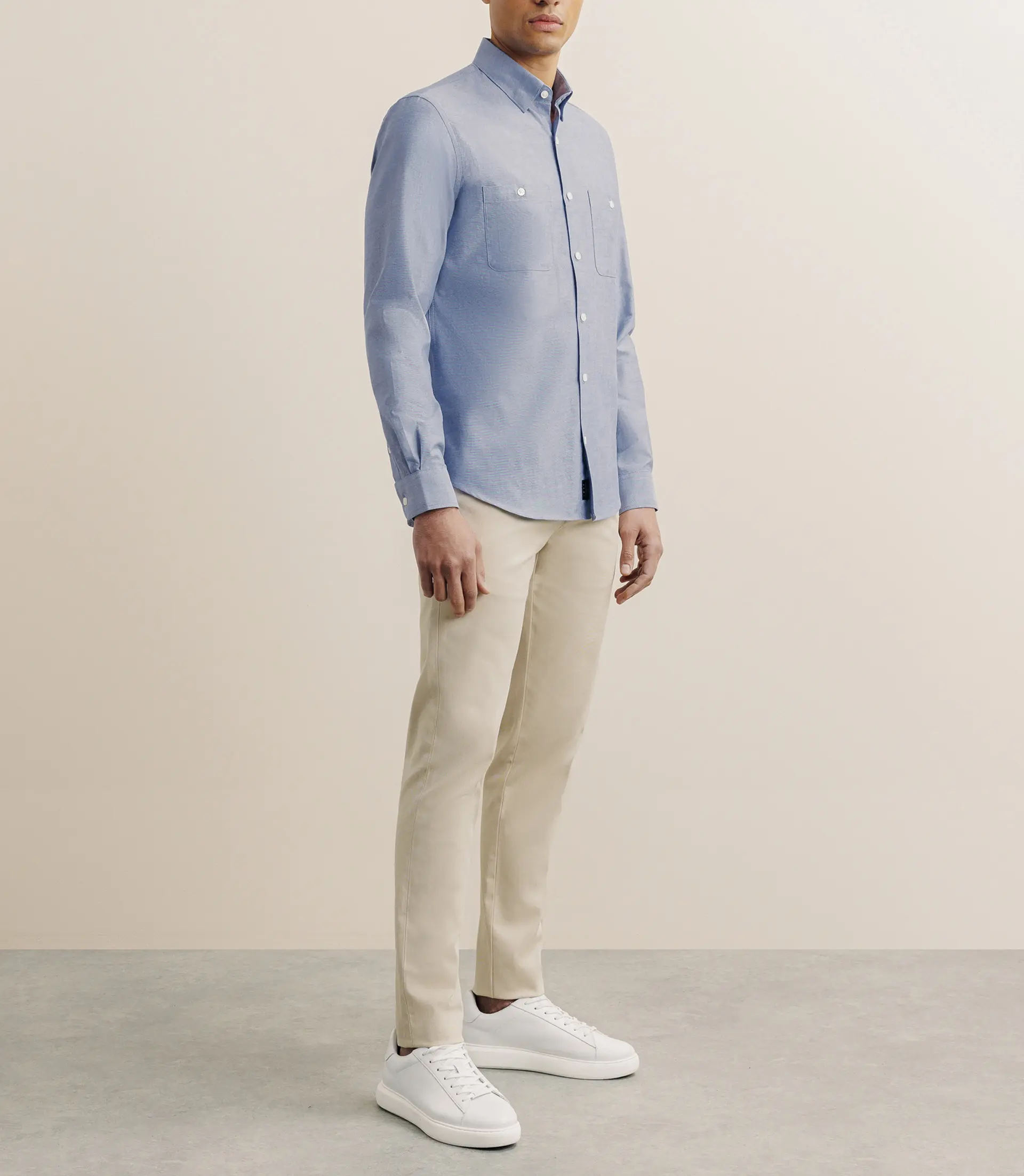 Chemise droite oxford marine - Image 3