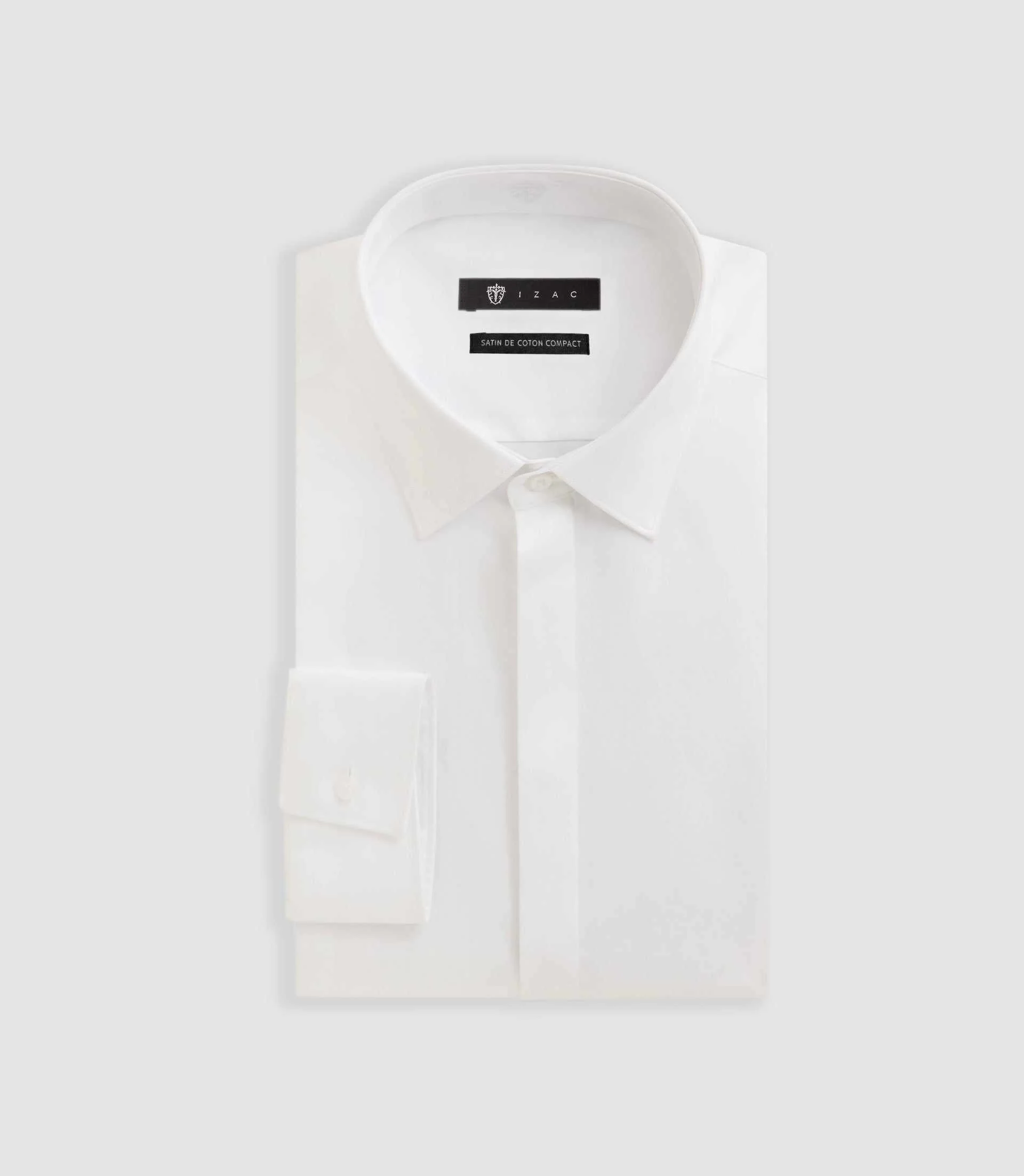 Chemise en satin de coton blanc SATINCACHE - Image 3