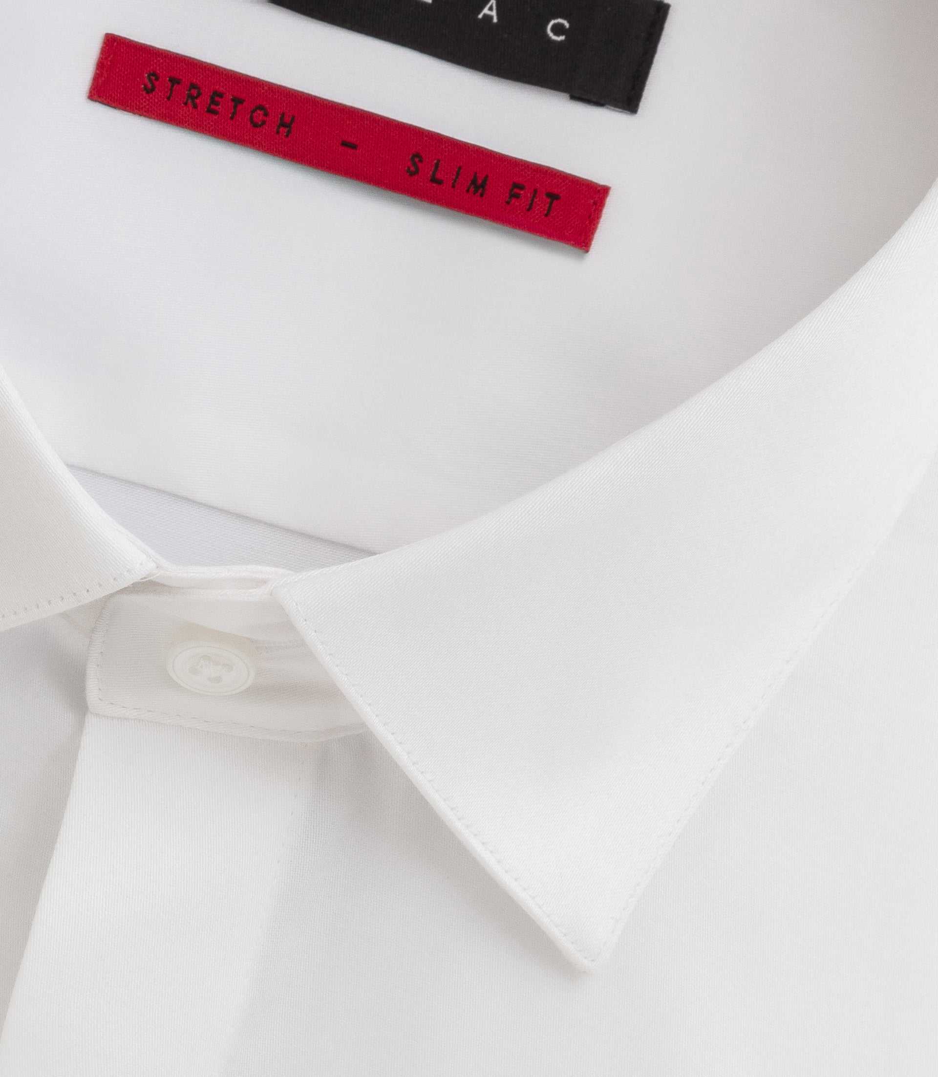 Chemise en satin stretch blanche "Sastretchmixte" - Image 2