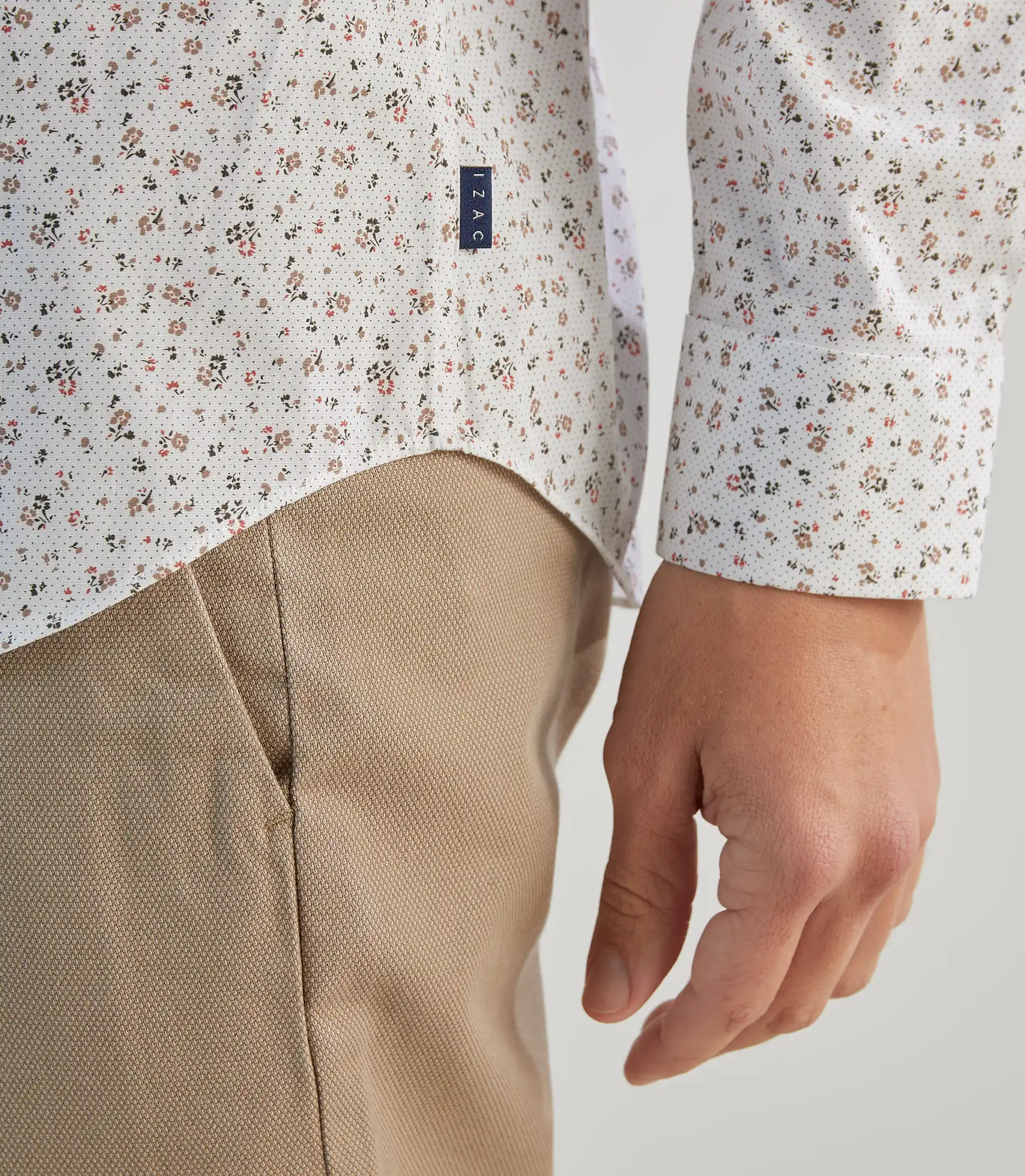 Chemise fantaisie beige - Image 4