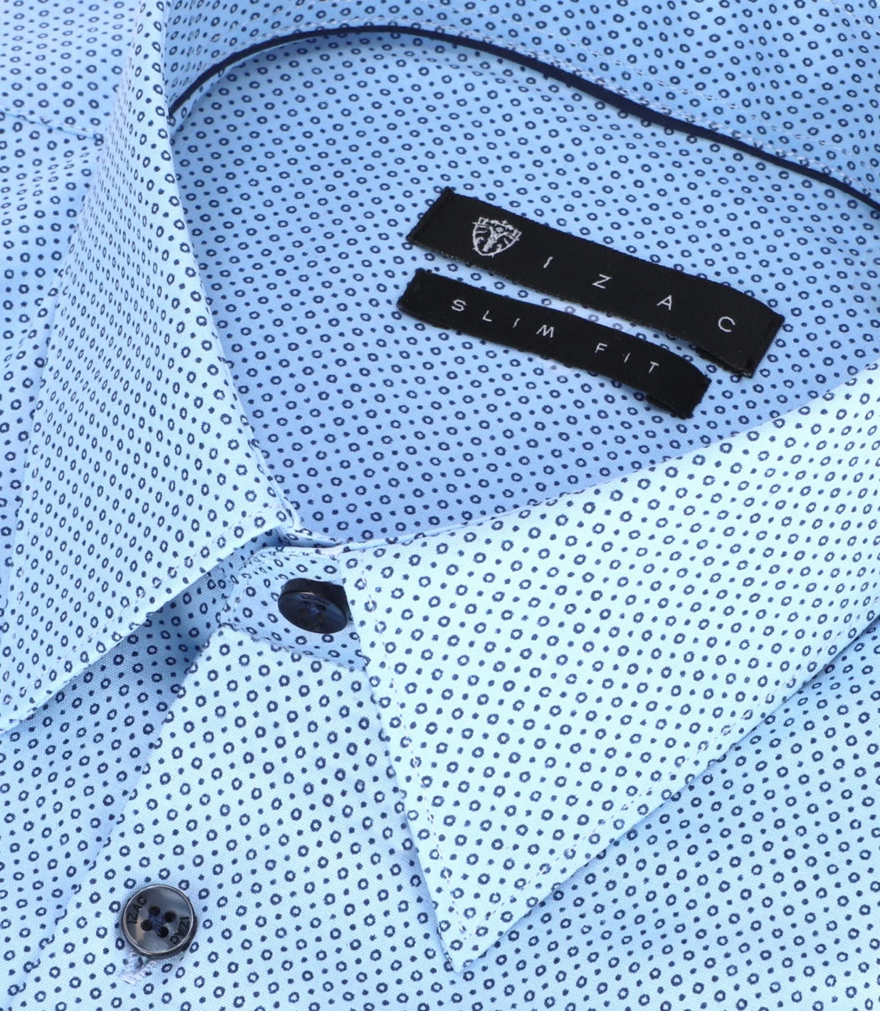 Chemise imprimée micro motifs ciel marine PERLE - Image 2
