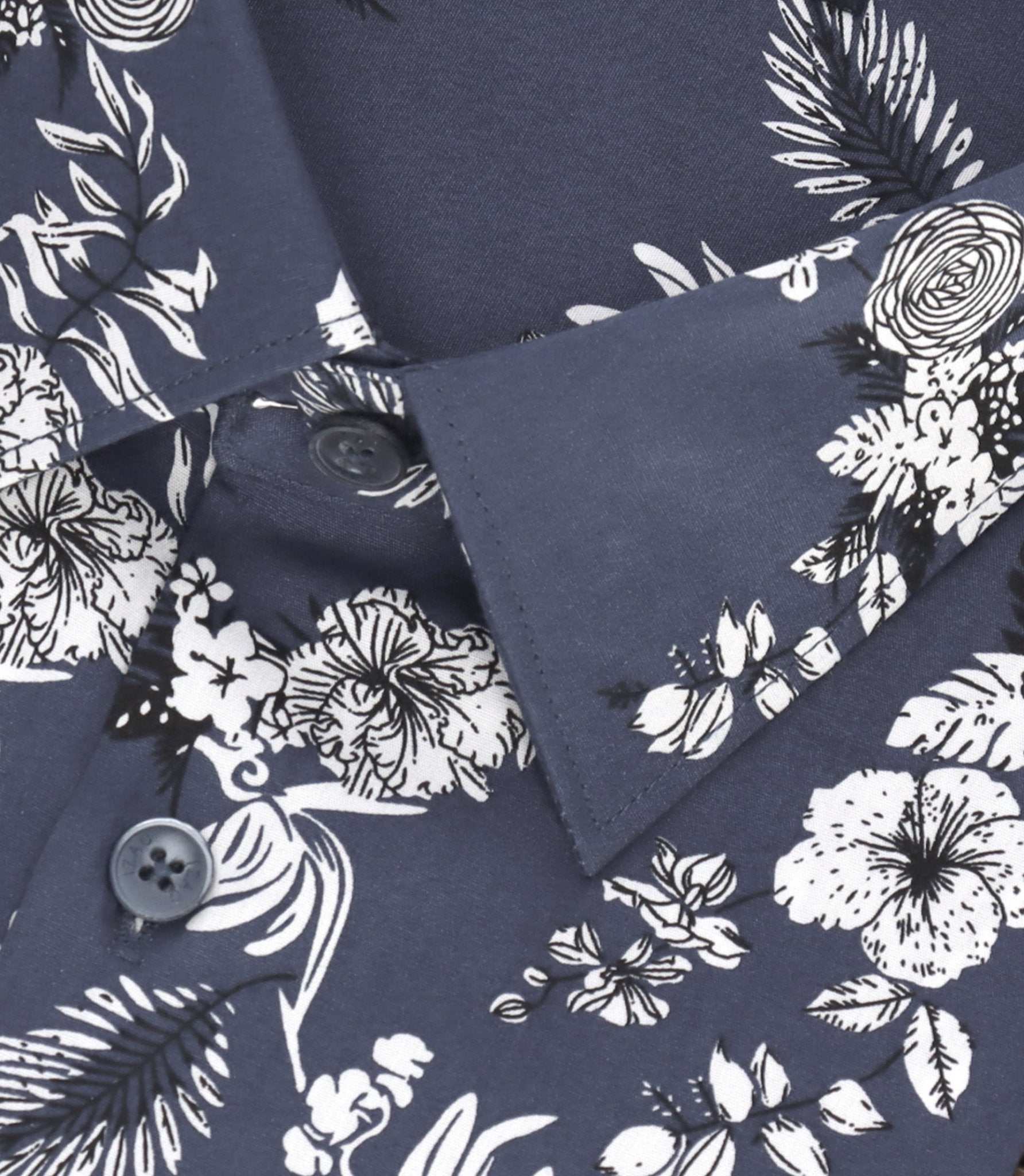 Chemise à imprimé fleuris marine MIOCHE - Image 2
