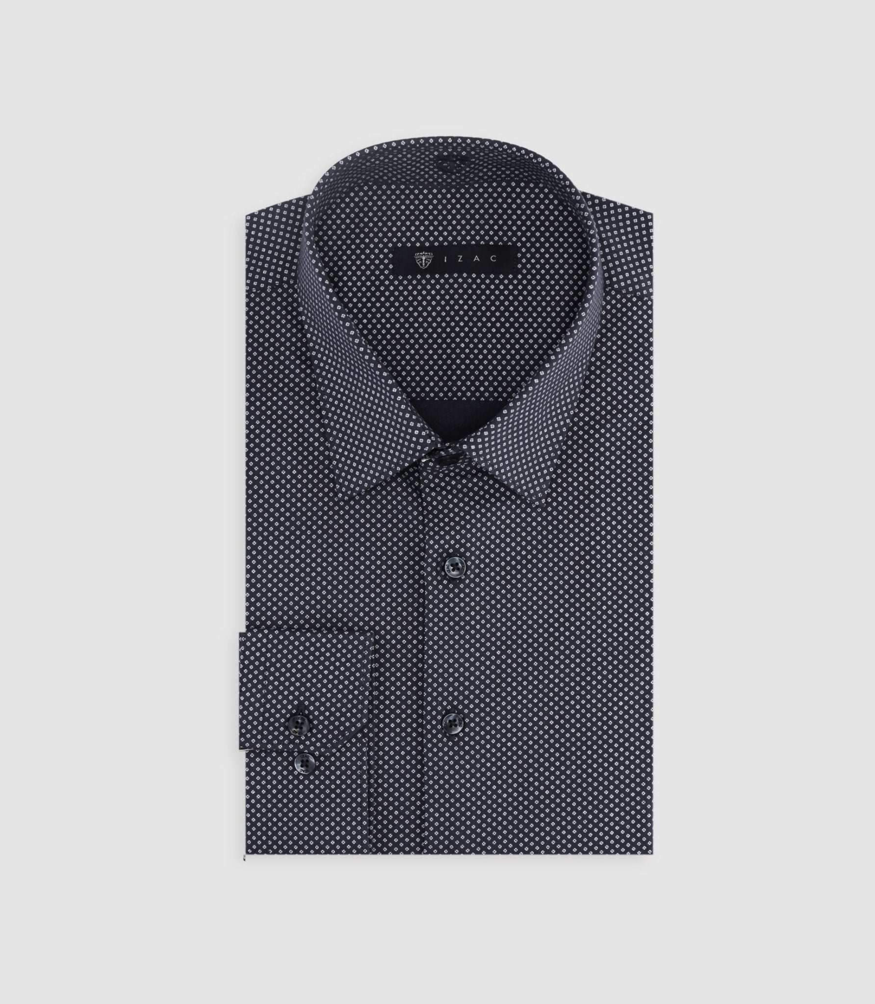 Chemise à imprimé micro motifs marine MARCEAU - Image 3